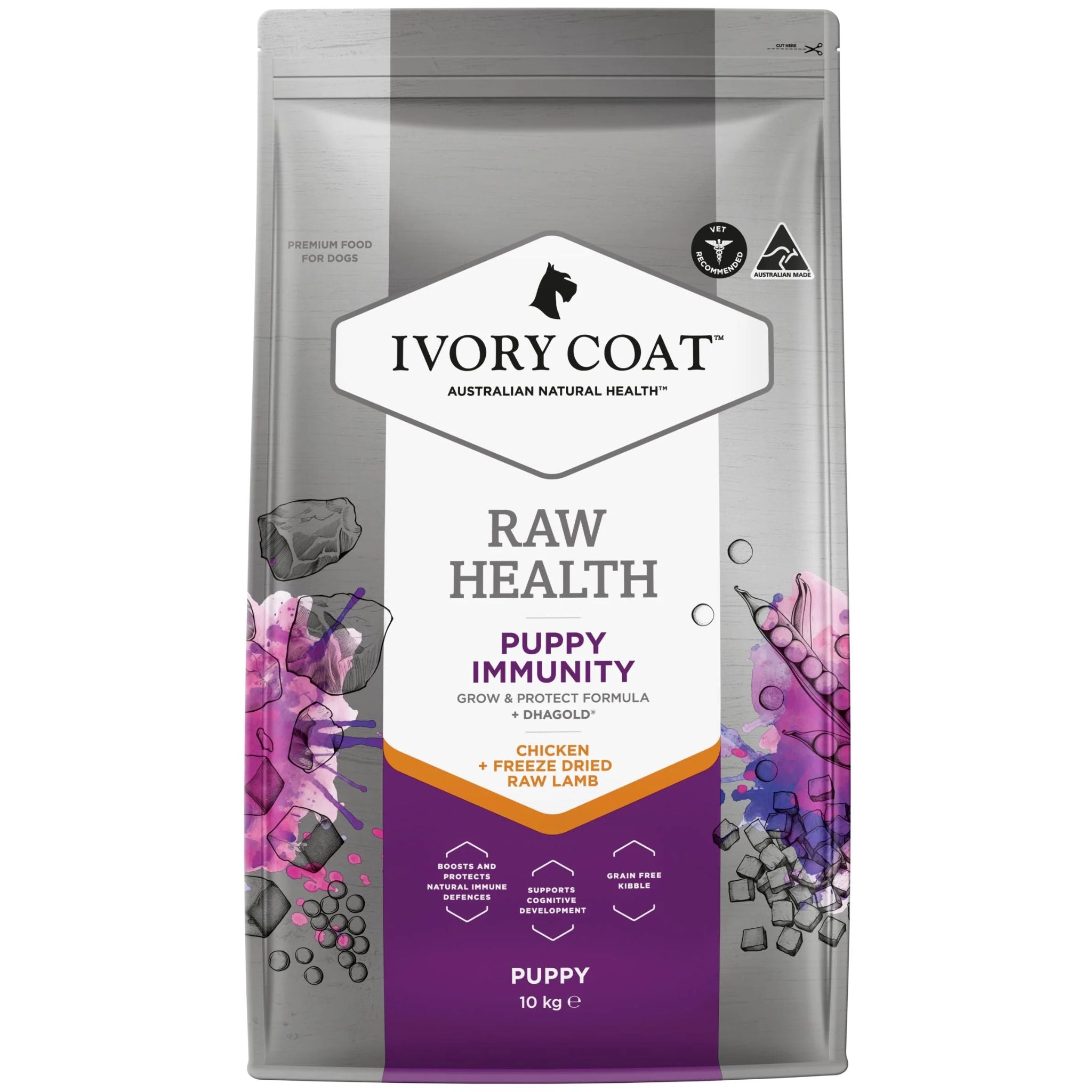 Ivory Coat Raw Health Puppy Dry Dog Food Immunity