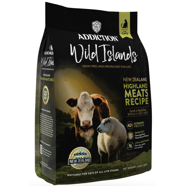 ADDICTION Wild Islands Highland Meats Grass-Fed Beef & Lamb Recipe Dry Cat Food