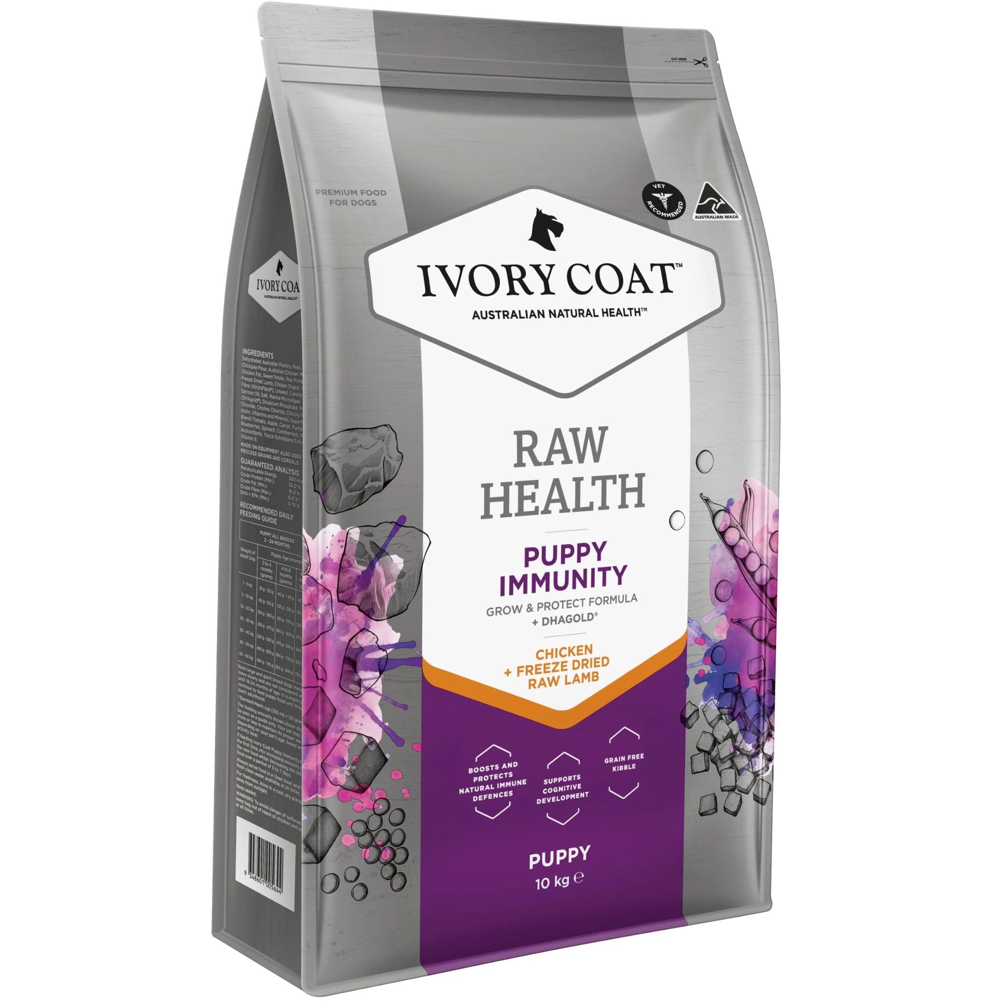 Ivory Coat Raw Health Puppy Dry Dog Food Immunity