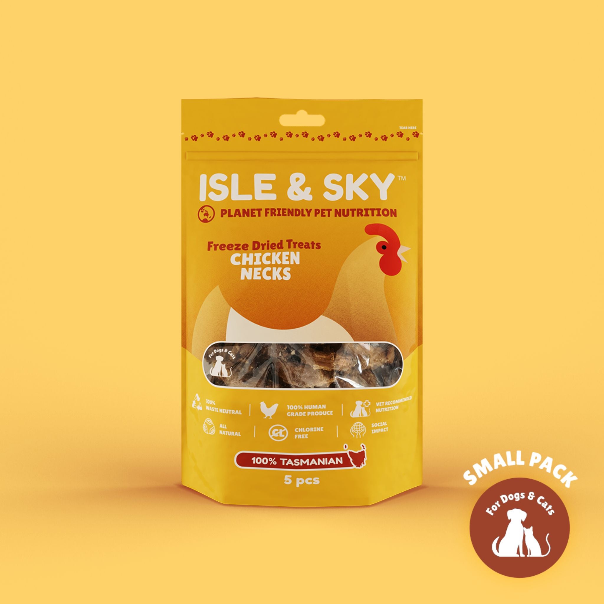 Isle and Sky Freeze Dried Pet Treats Chicken Necks