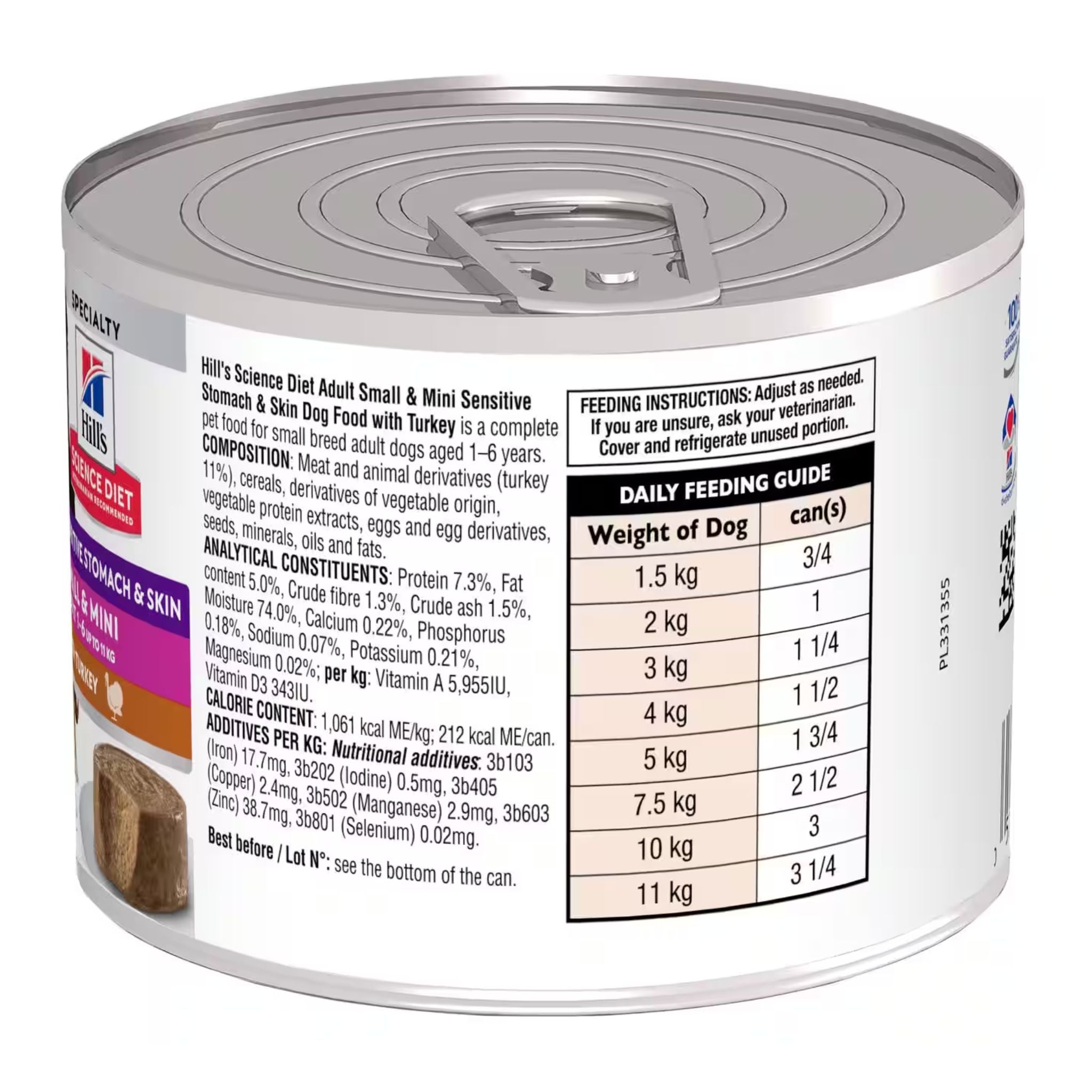 Hill's Science Diet Sensitive Stomach & Skin Adult Small & Mini Breed Dog Mousse with Turkey
