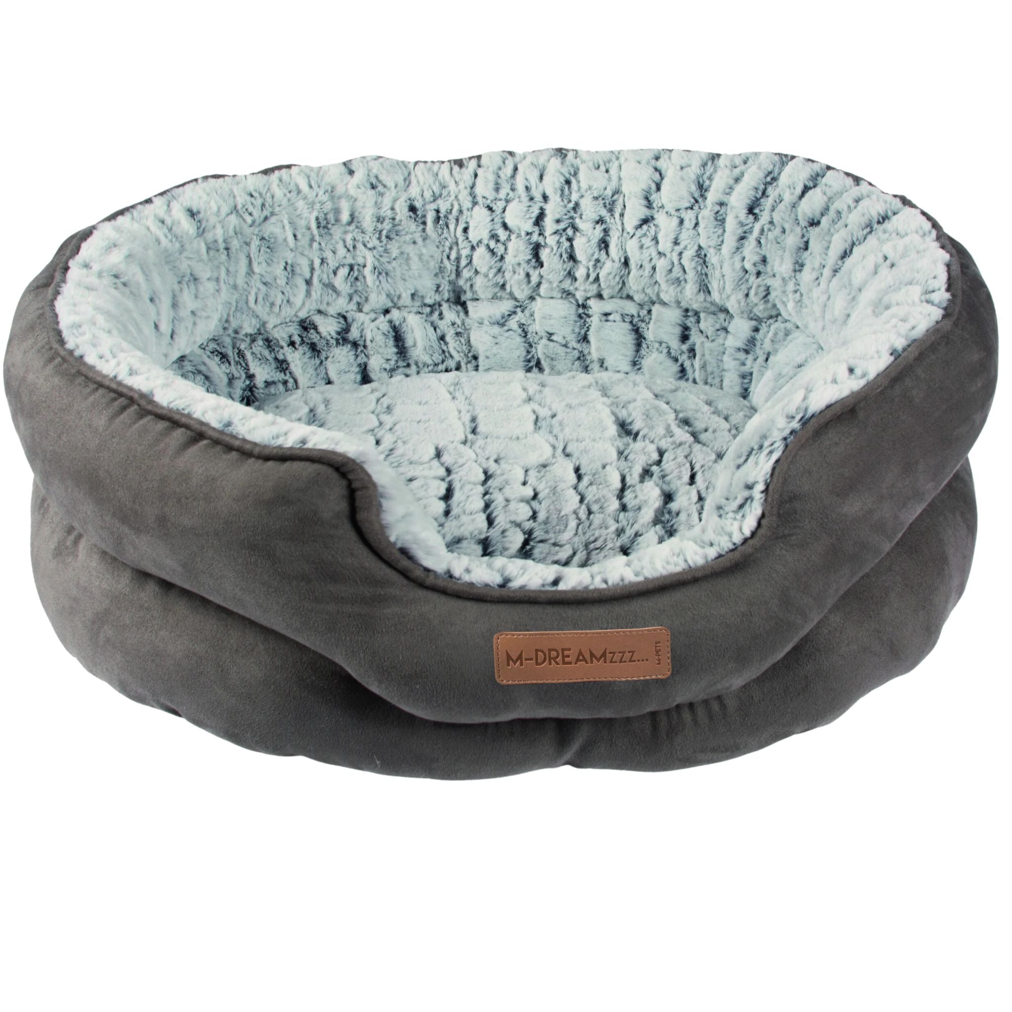 M-Pets Dog Beds SNAKE SUEDE Basket| PeekAPaw Pet Supplies