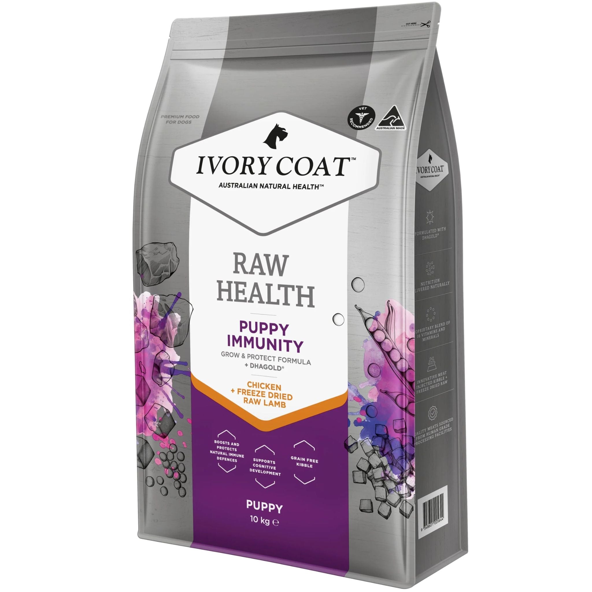 Ivory Coat Raw Health Puppy Dry Dog Food Immunity