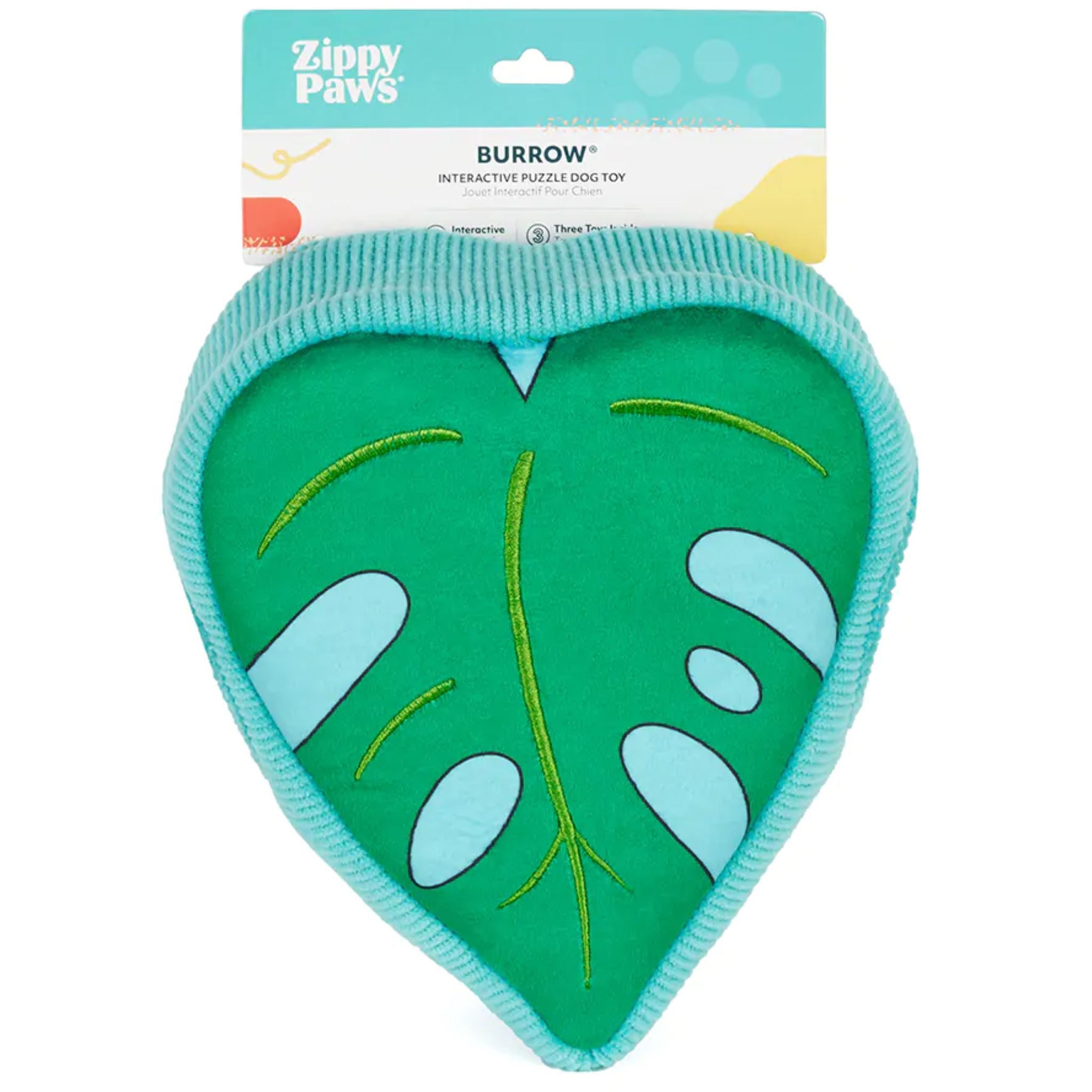 Zippy Paws Dog Toys Interactive Burrow - Flamingos in Monstera