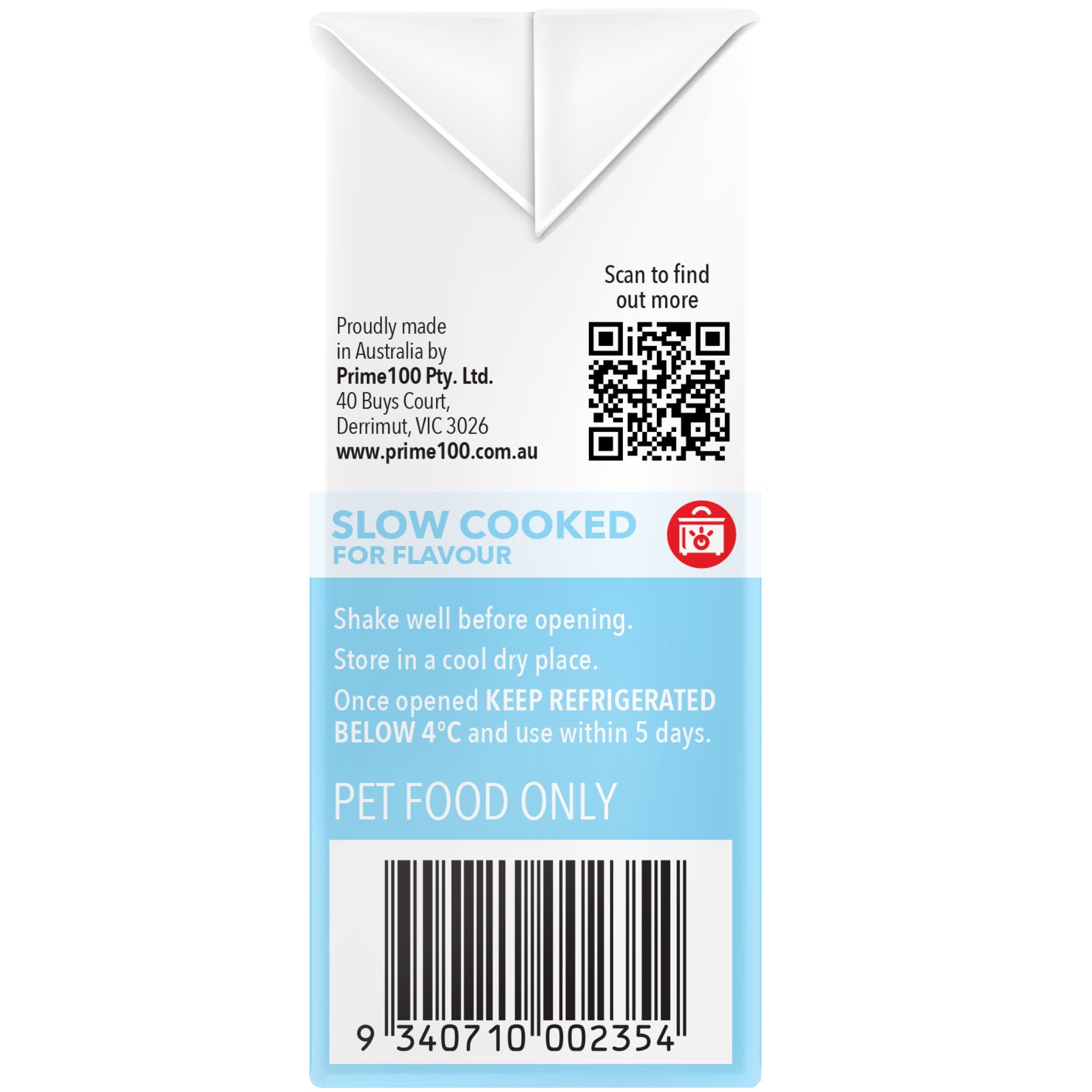 Prime100 SPD Slow Cooked Wet Puppy Food Lamb & Blueberry