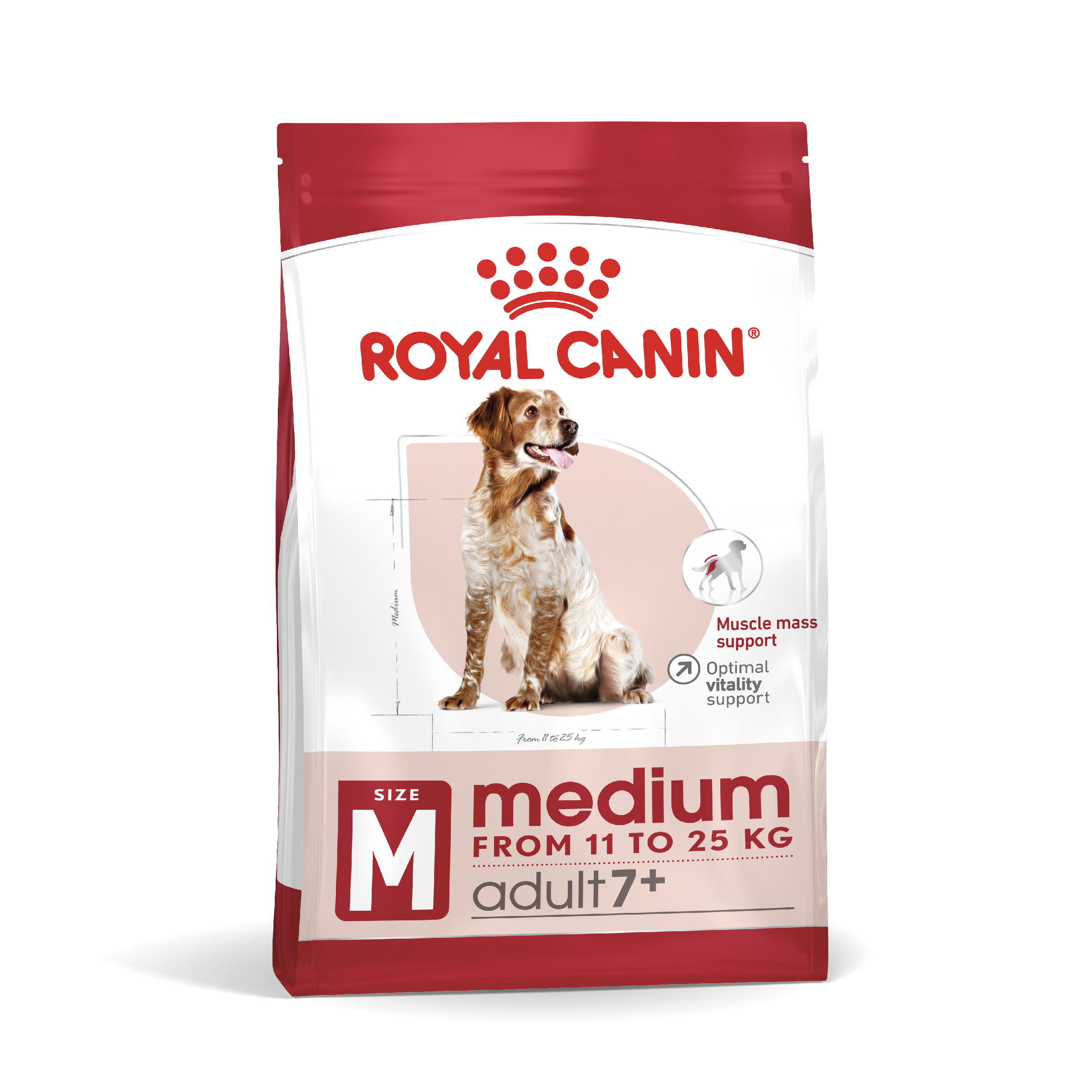 Royal Canin Medium Adult 7+ front of pack