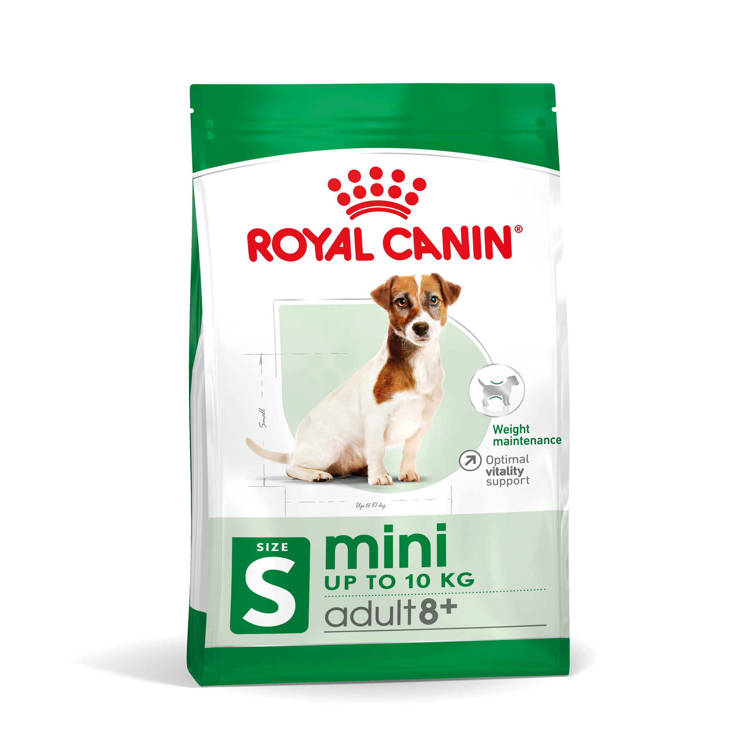 Royal Canin Mini Adult 8+ front of pack