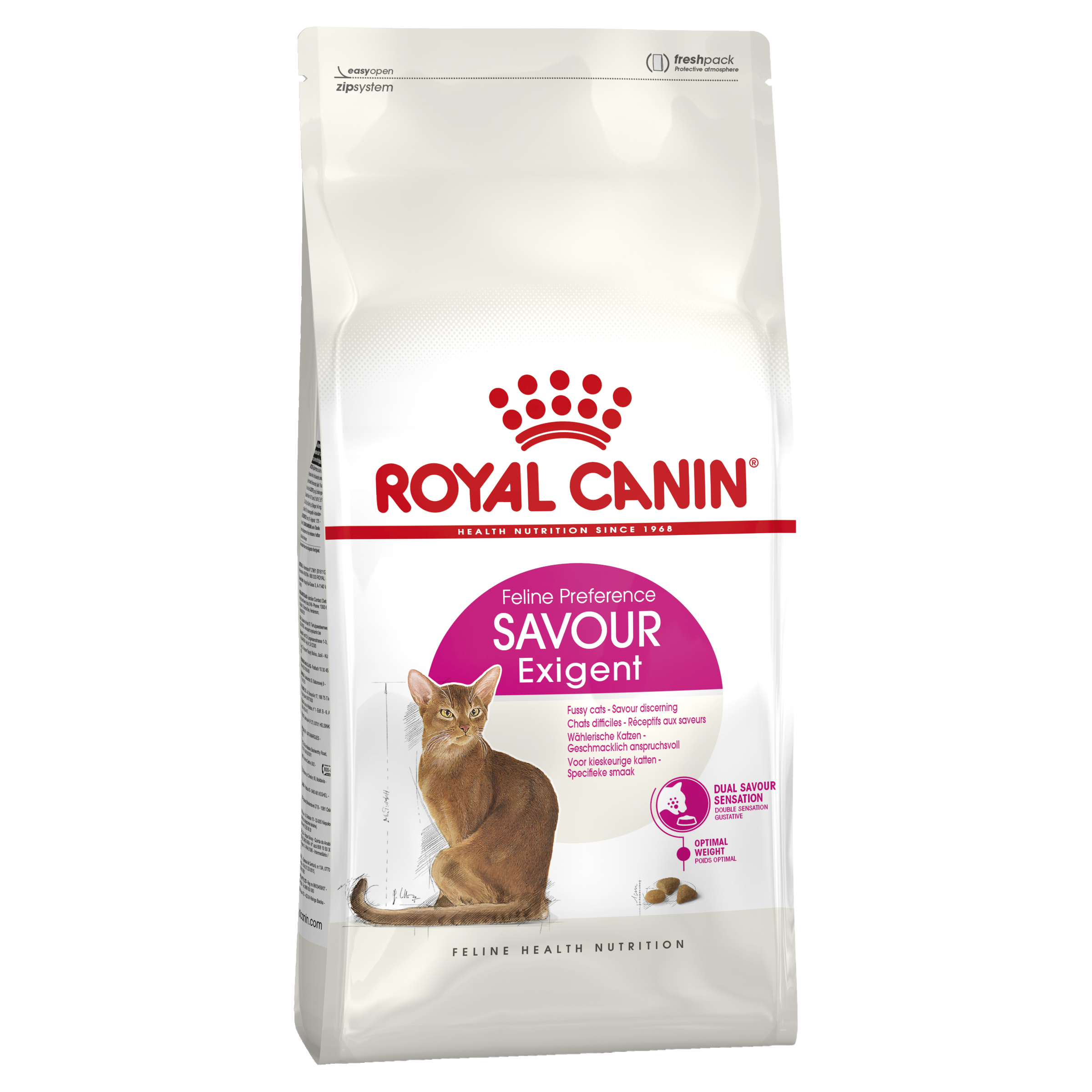 Royal Canin Savour Exigent Sensation Dry Cat Food front of pack
