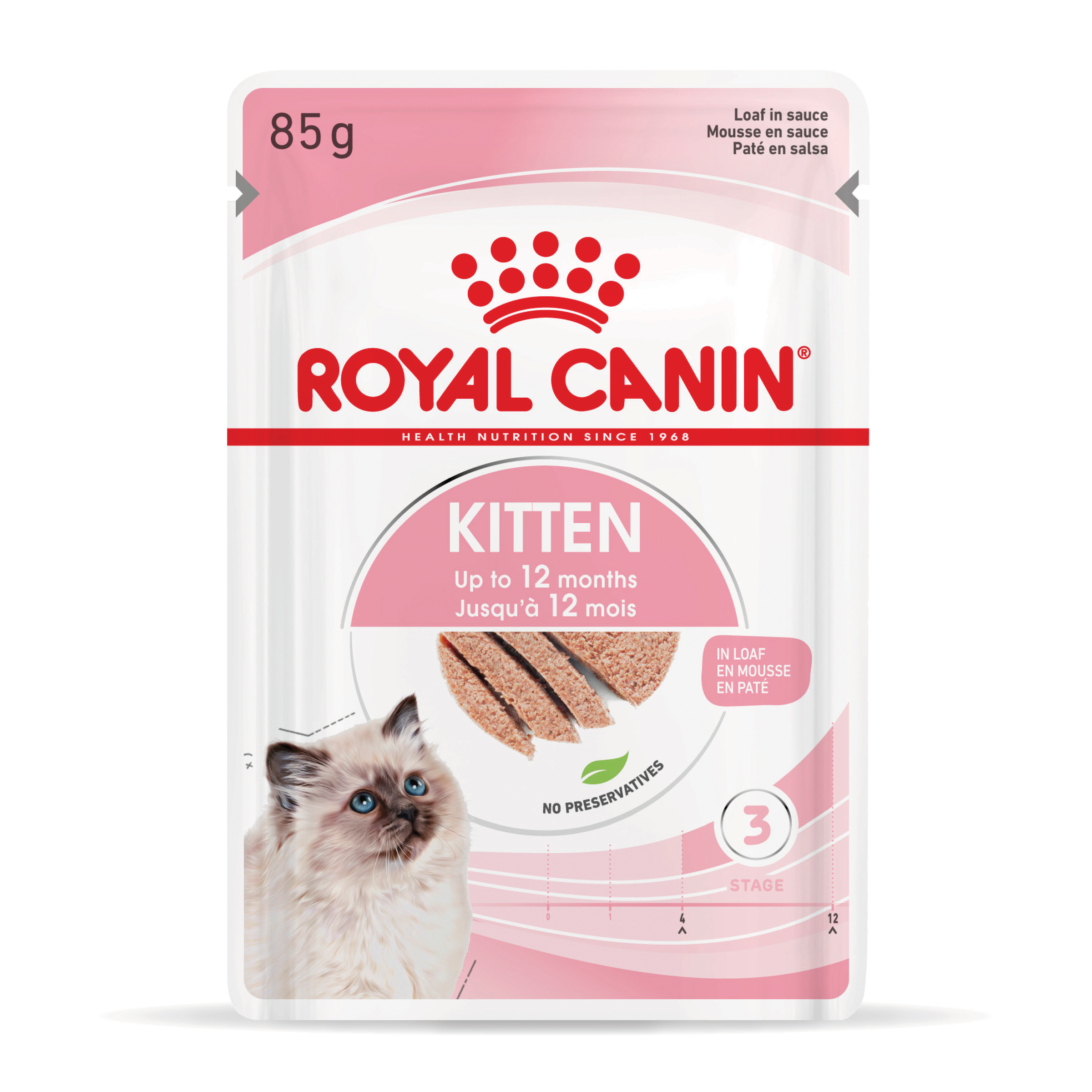 Royal Canin Wet Cat Food Kitten Loaf front of pack