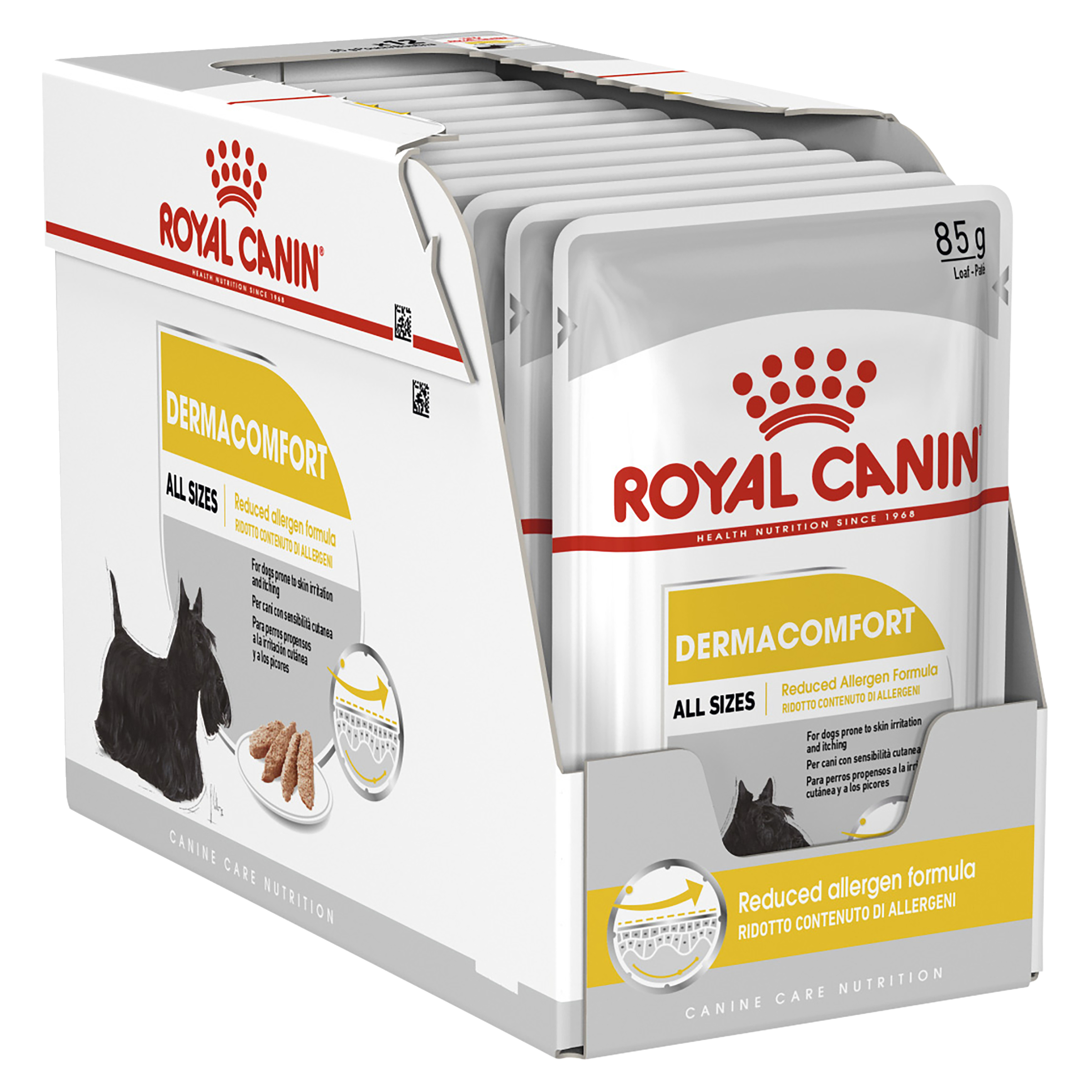 Royal Canin Dermacomfort Loaf Wet Dog Food pack