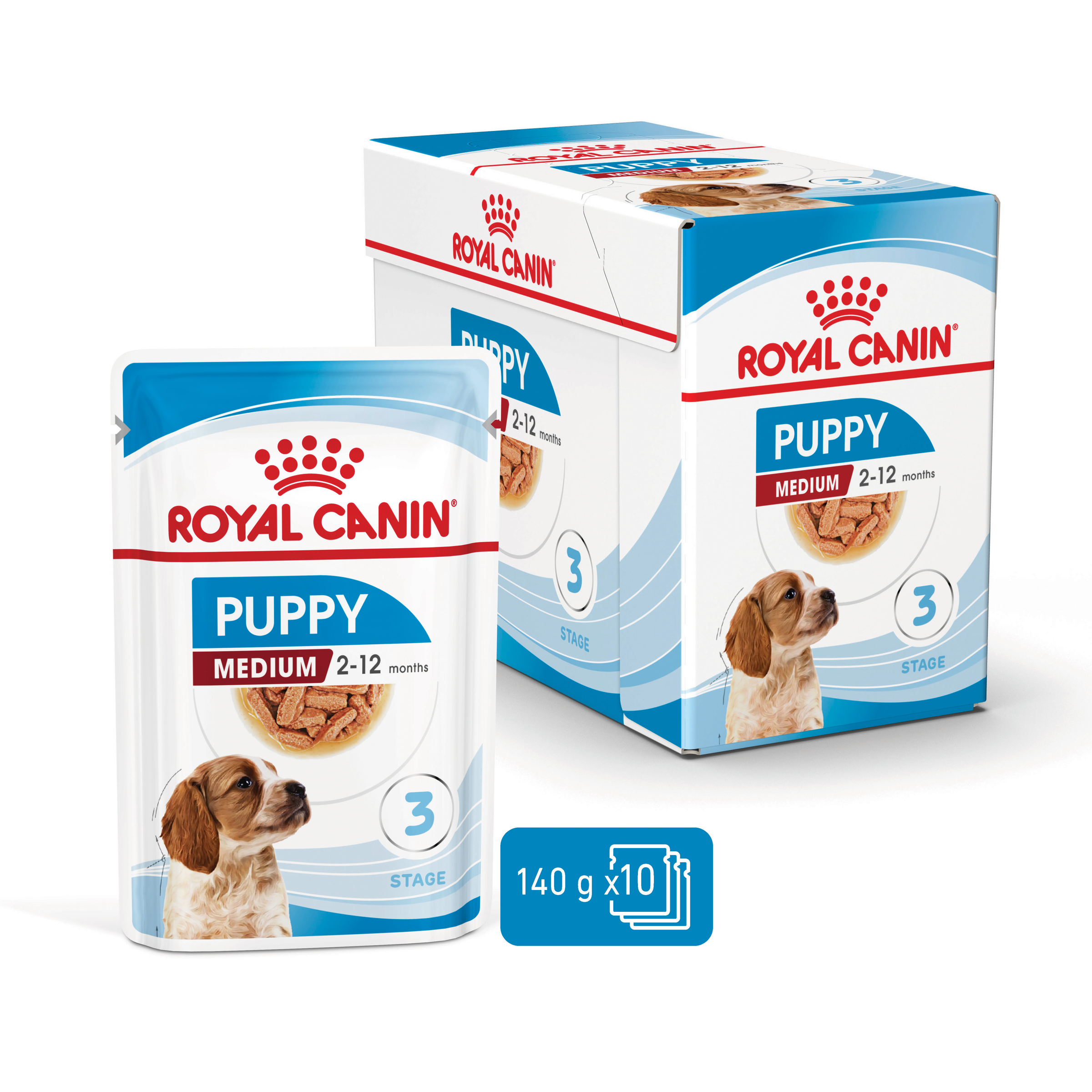 Royal Canin Medium Puppy 140gx10 Pouches product detail 1