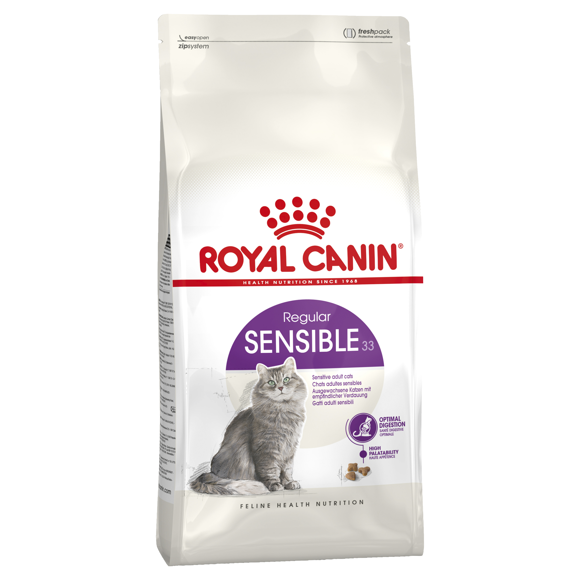 Royal Canin Sensible Dry Cat Food front of pack