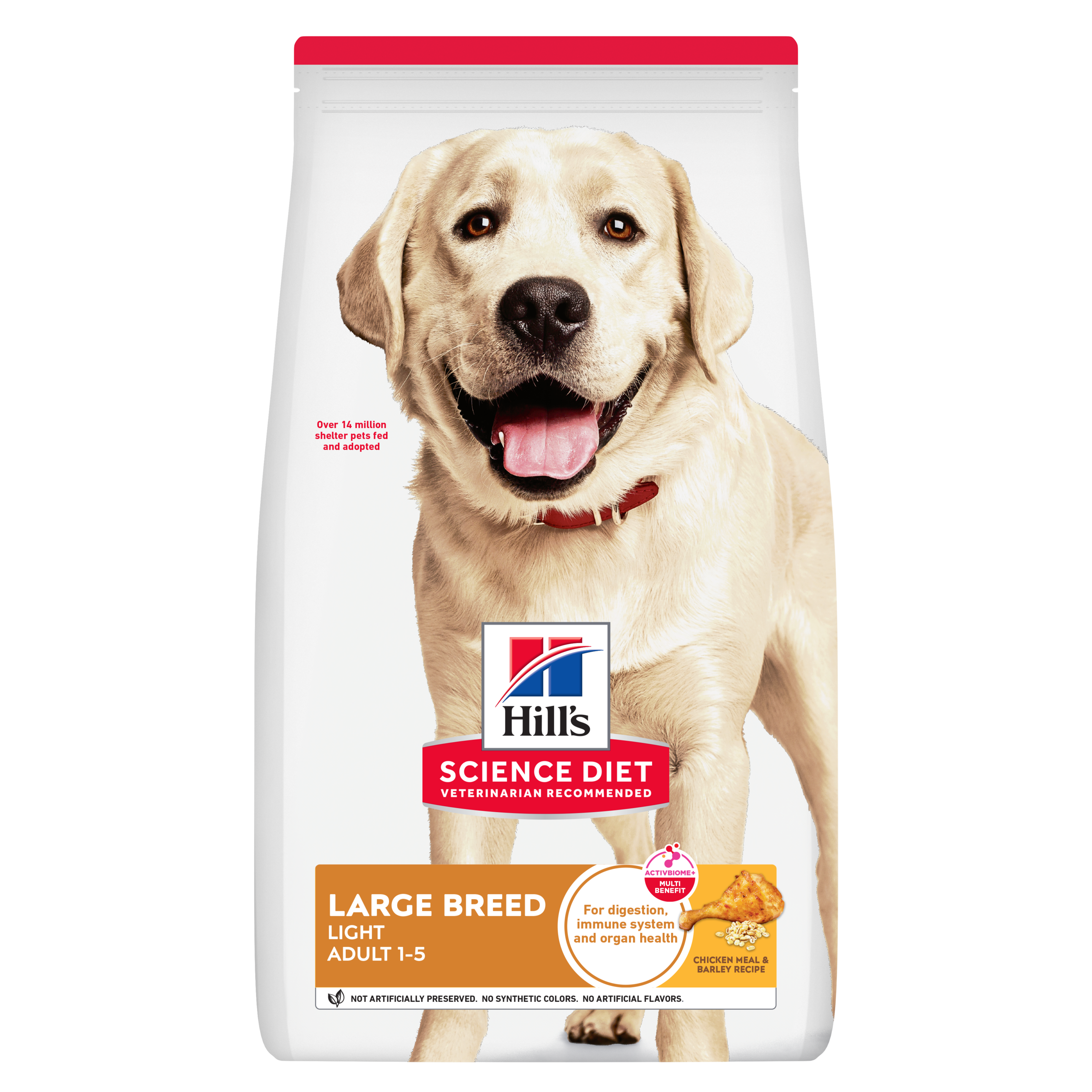 Hill's Science Diet Dry Dog Food Adult Light Large Breed front of pack