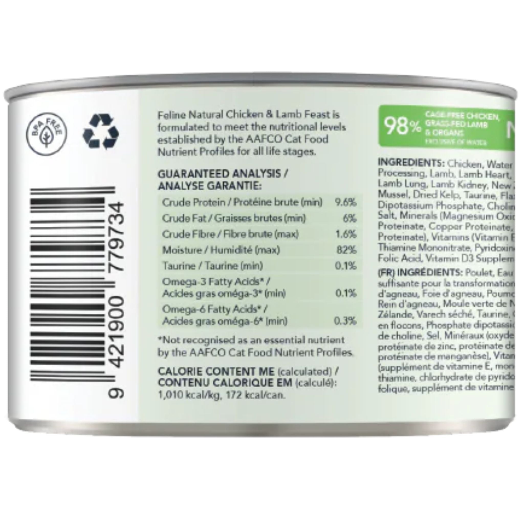 Feline Natural Canned Chicken & Lamb