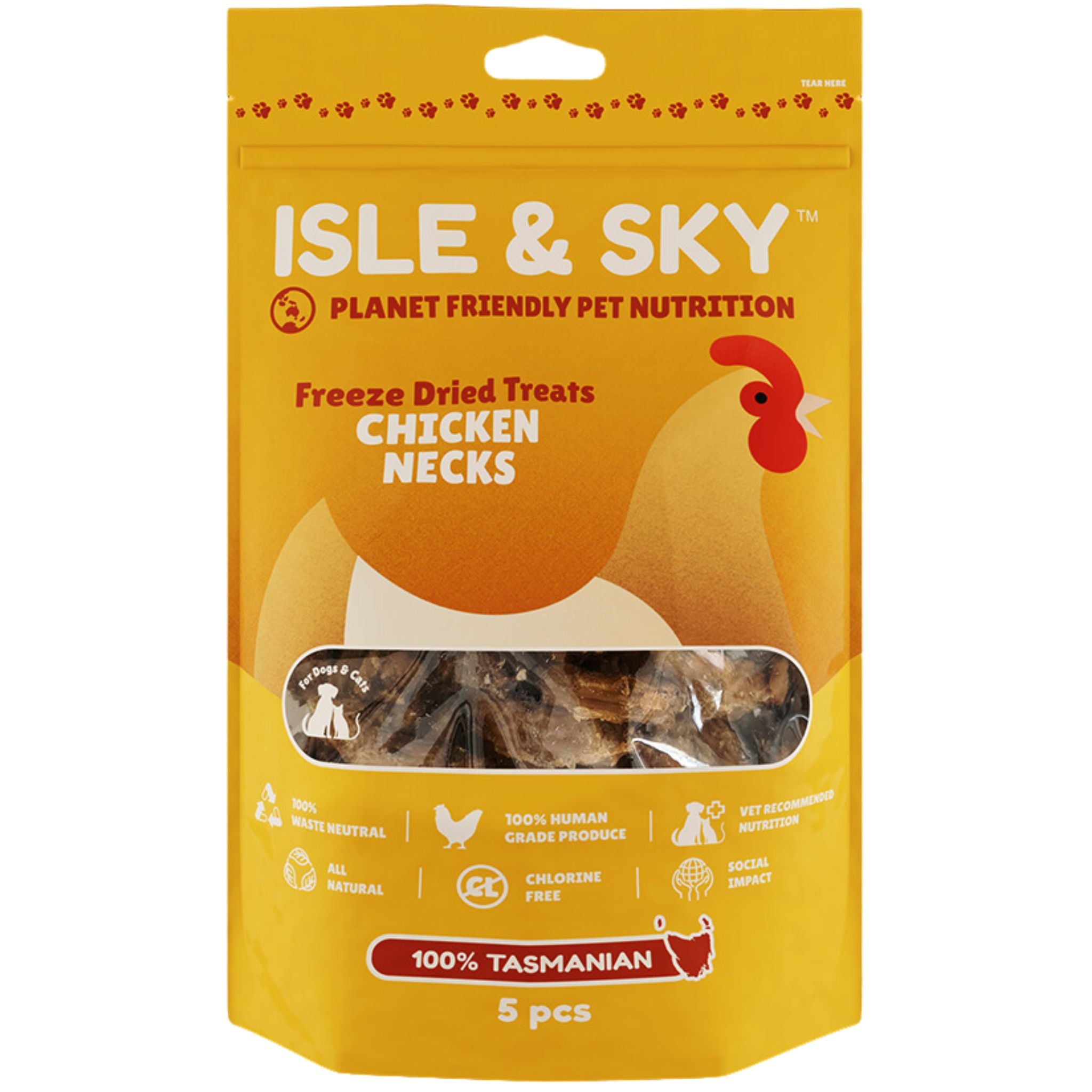 Isle and Sky Freeze Dried Pet Treats Chicken Necks