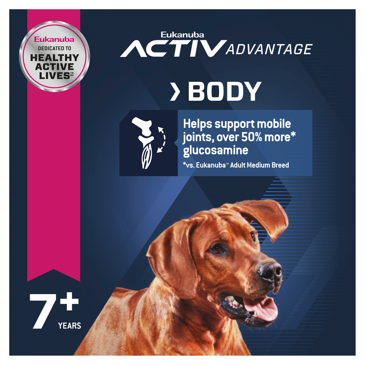 Eukanuba Activ Advantage Body panel for dogs 7 years and over, on mobile joints