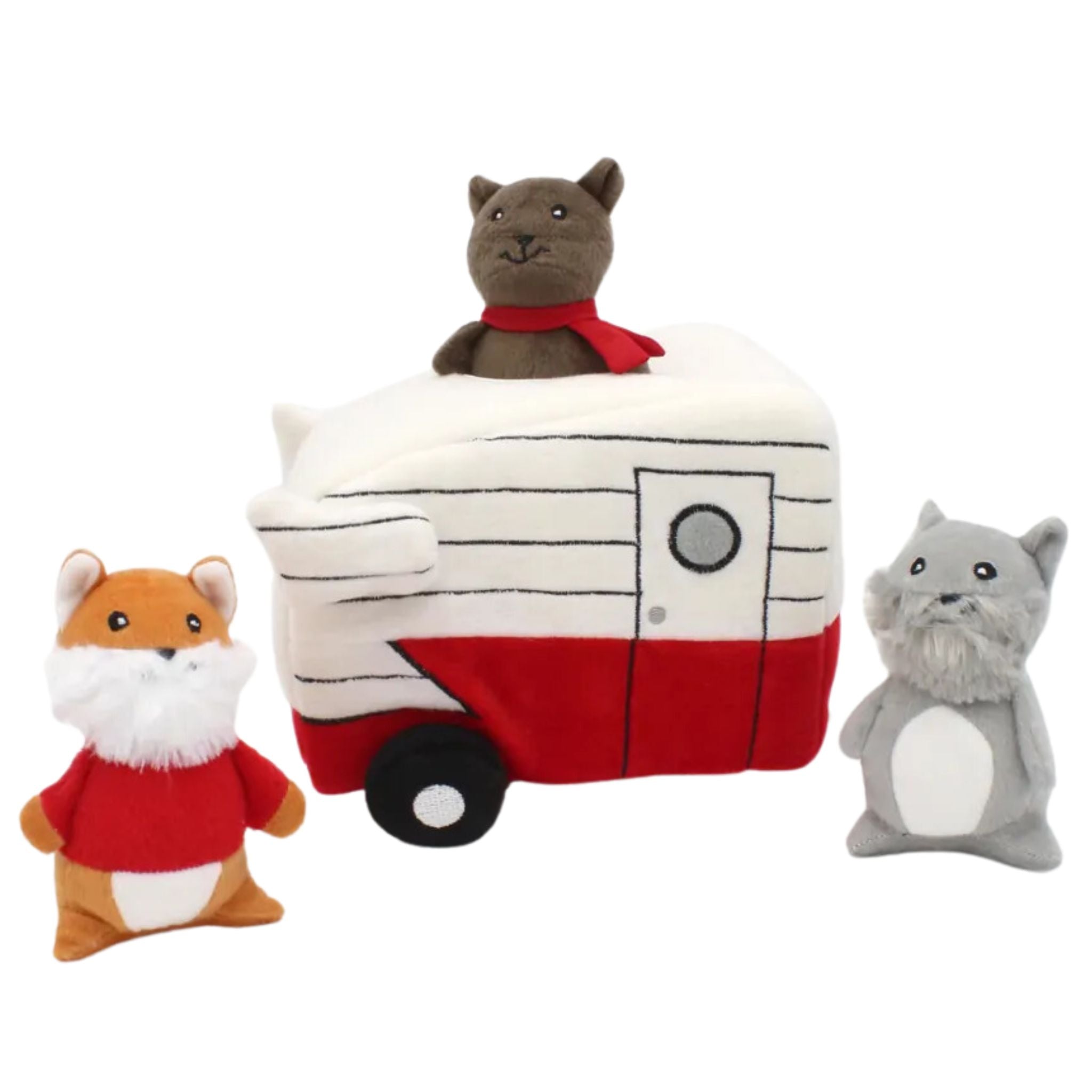 Zippy Paws Dog Toys Interactive Burrow - Retro Camper