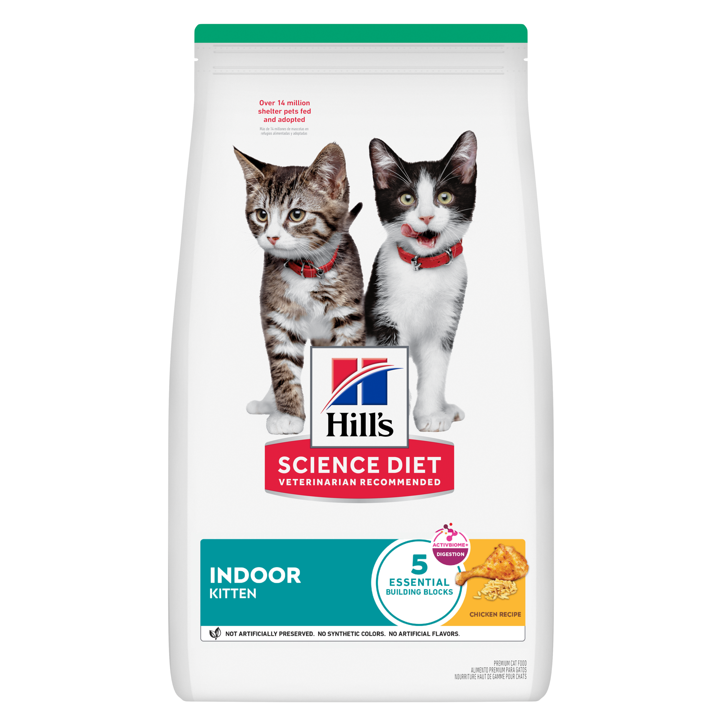 Hill's Science Diet Dry Cat Food Indoor Kitten front of pack