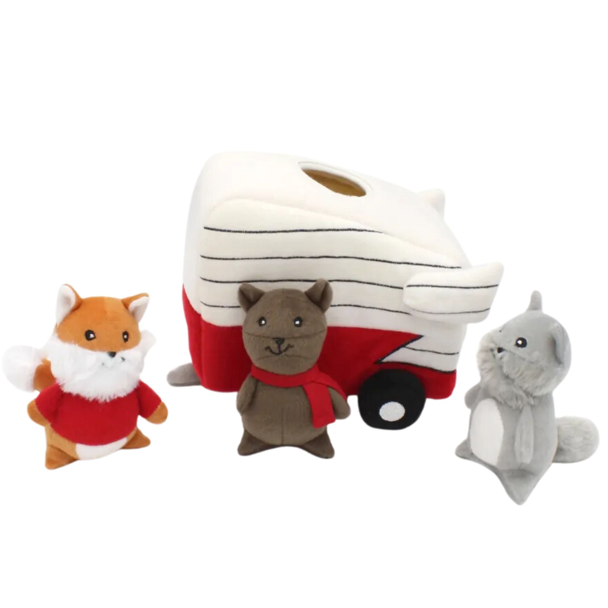 Zippy Paws Dog Toys Interactive Burrow - Retro Camper