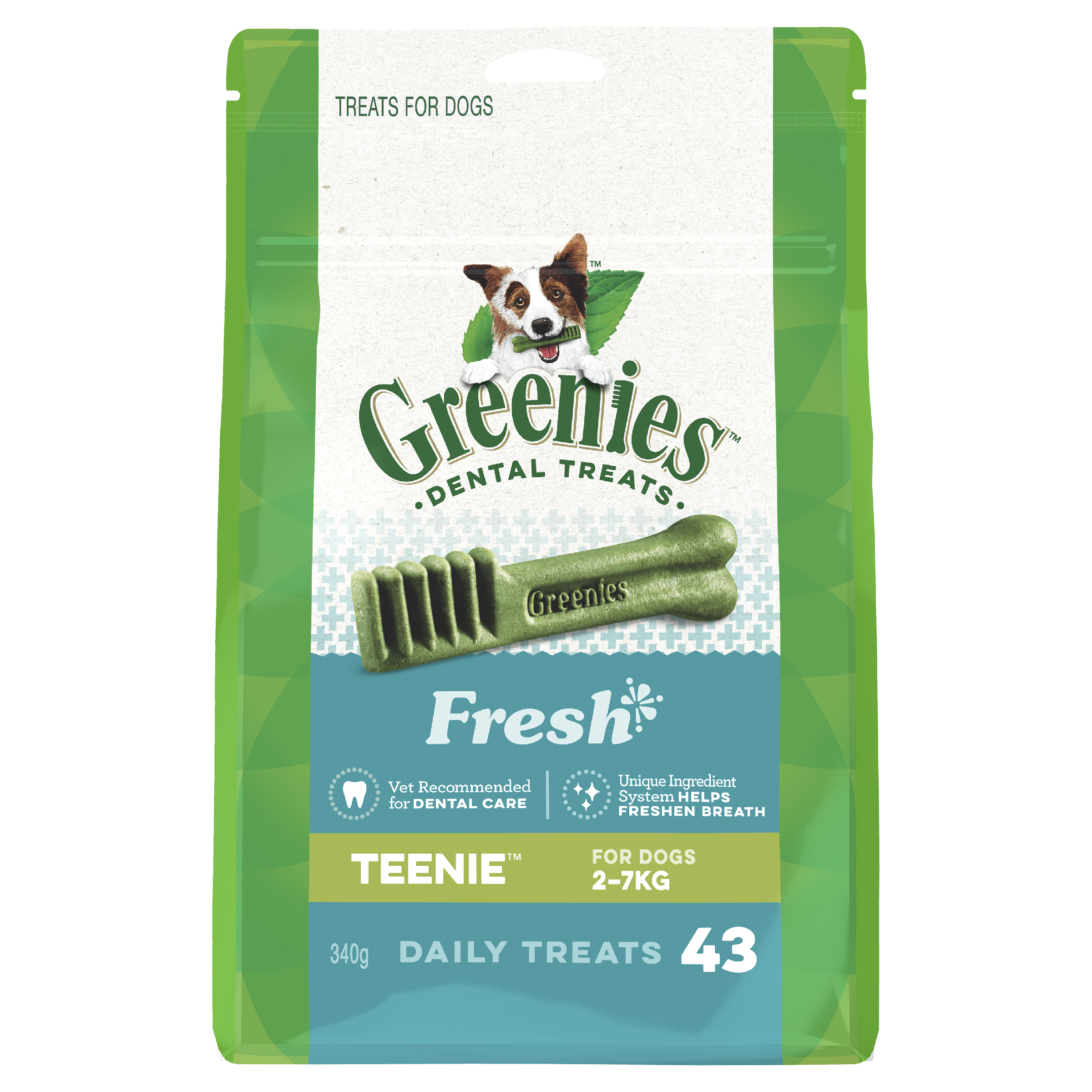 GREENIES Fresh Teenie(2-7kg) Dental Dog Treats front of pack