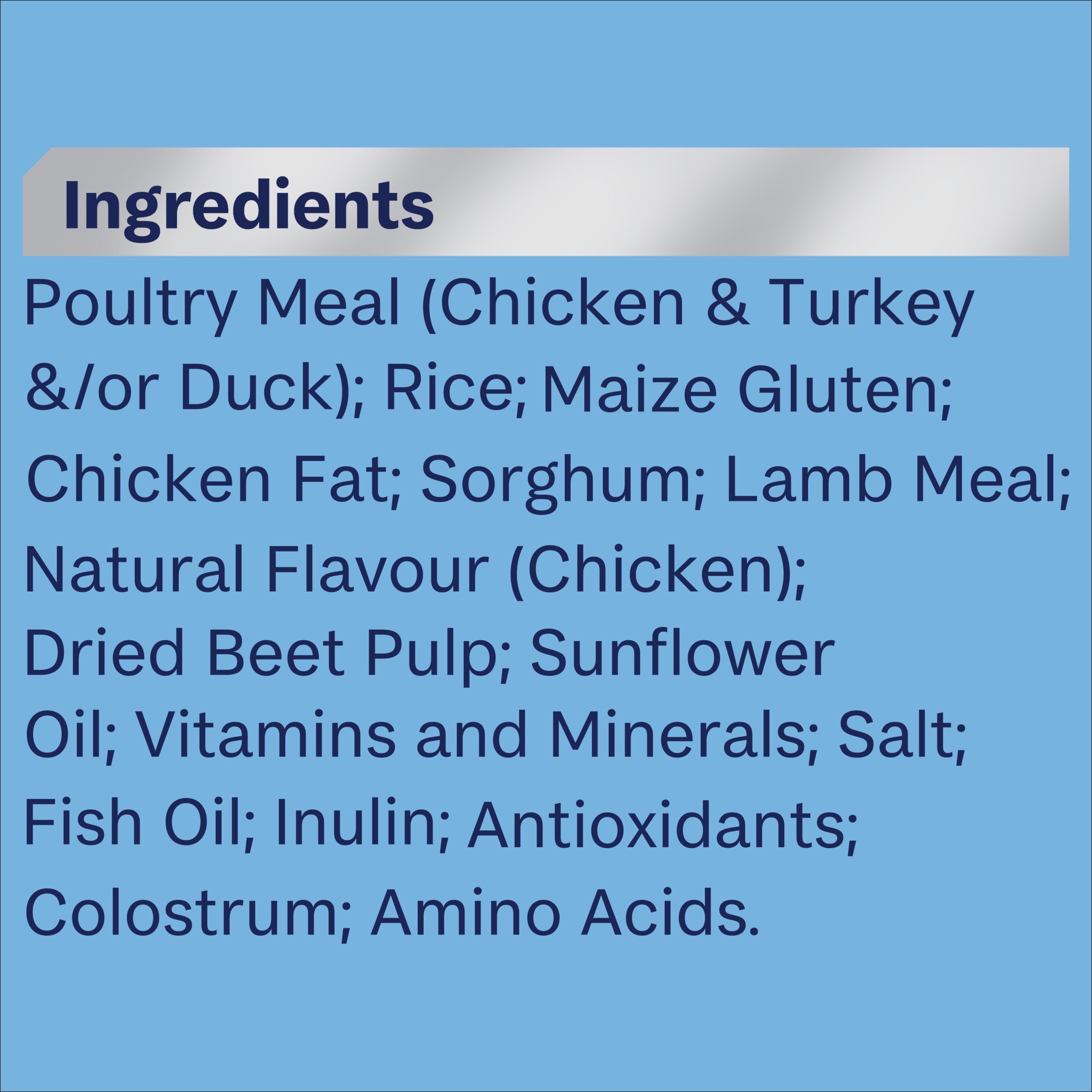 ADVANCE Puppy Small Breed Turkey and Rice ingredients panel