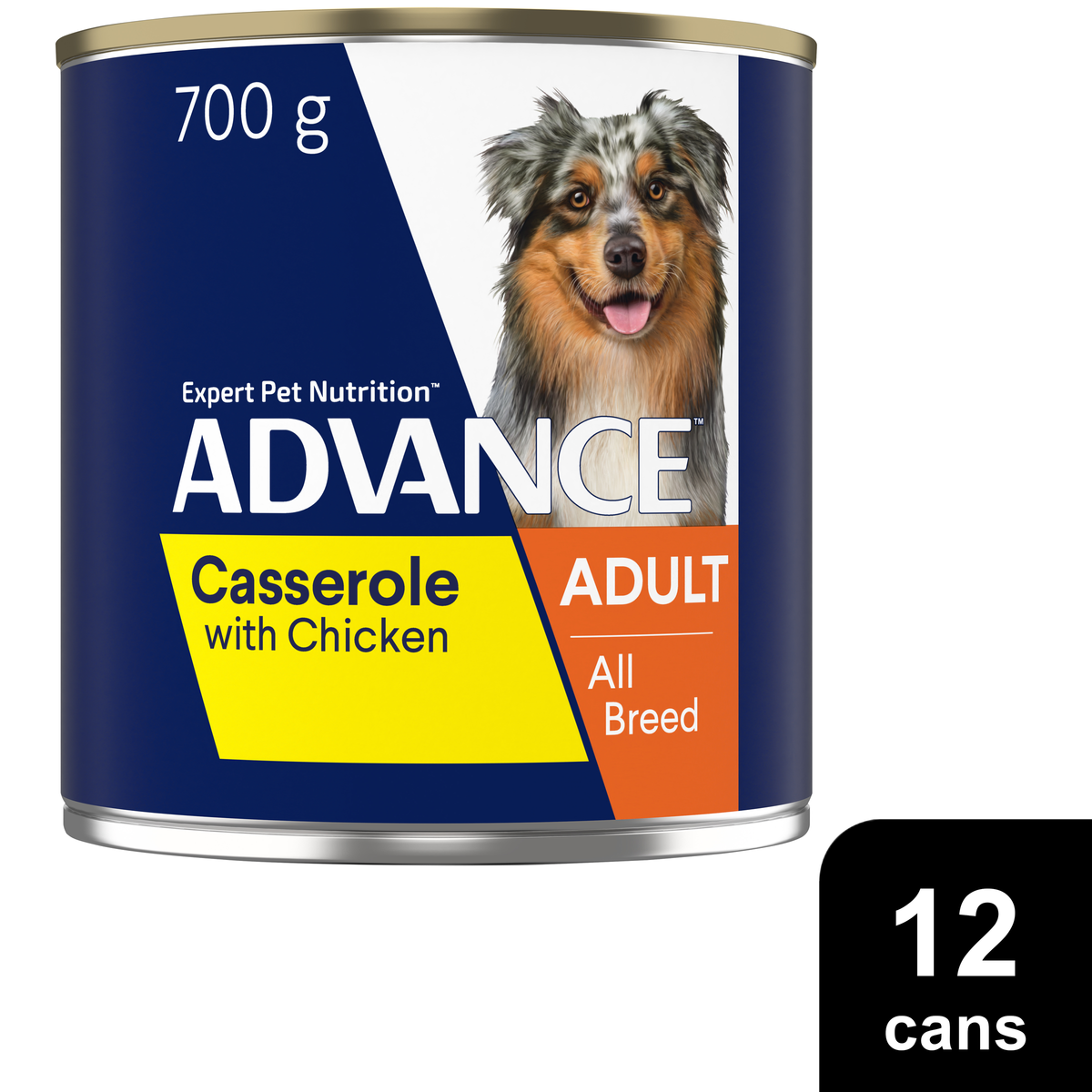 Single ADVANCE Adult Casserole with Chicken 700g can, sold as 12 cans