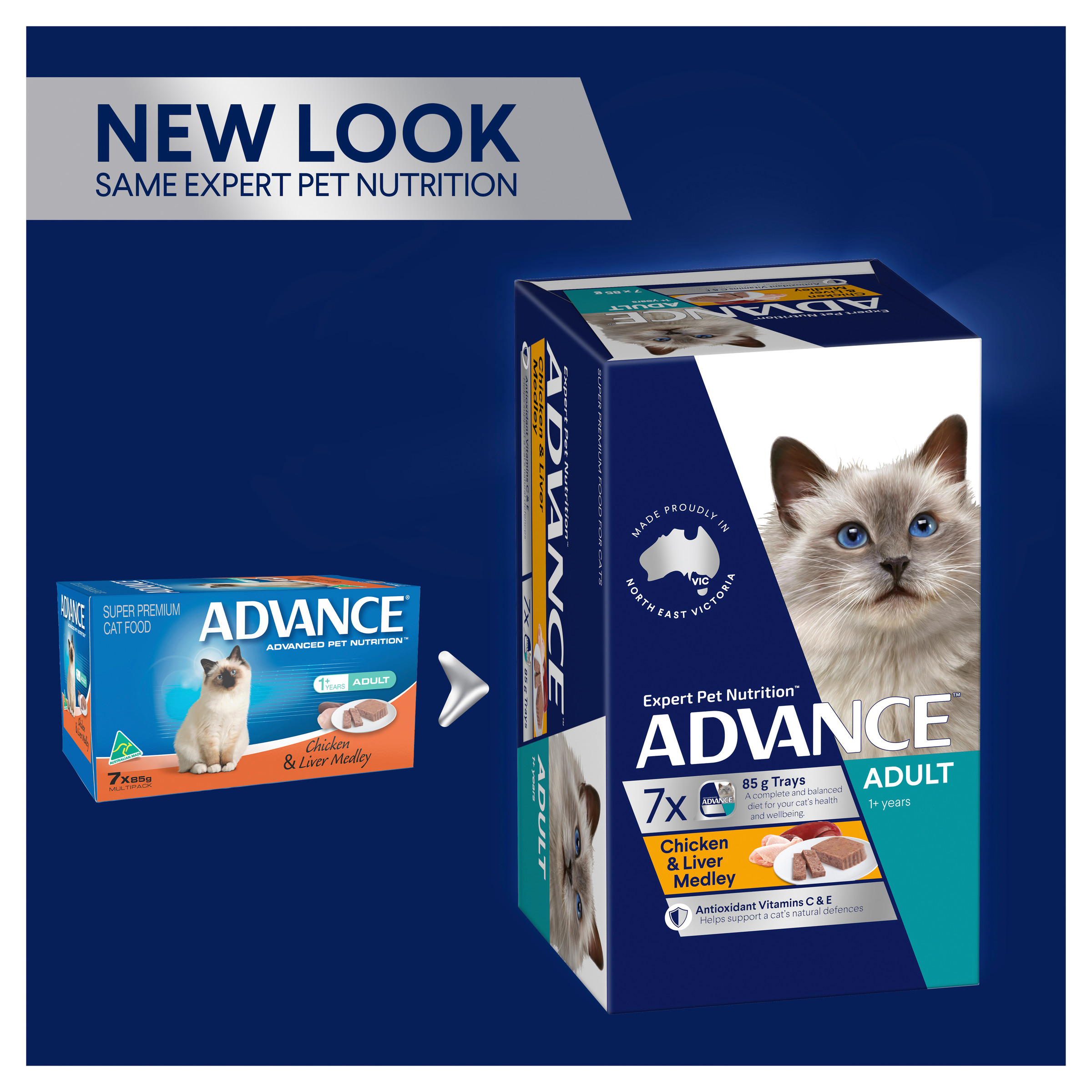 ADVANCE Adult Wet Cat Food Chicken & Liver Medley 7x85g Trays product detail 6
