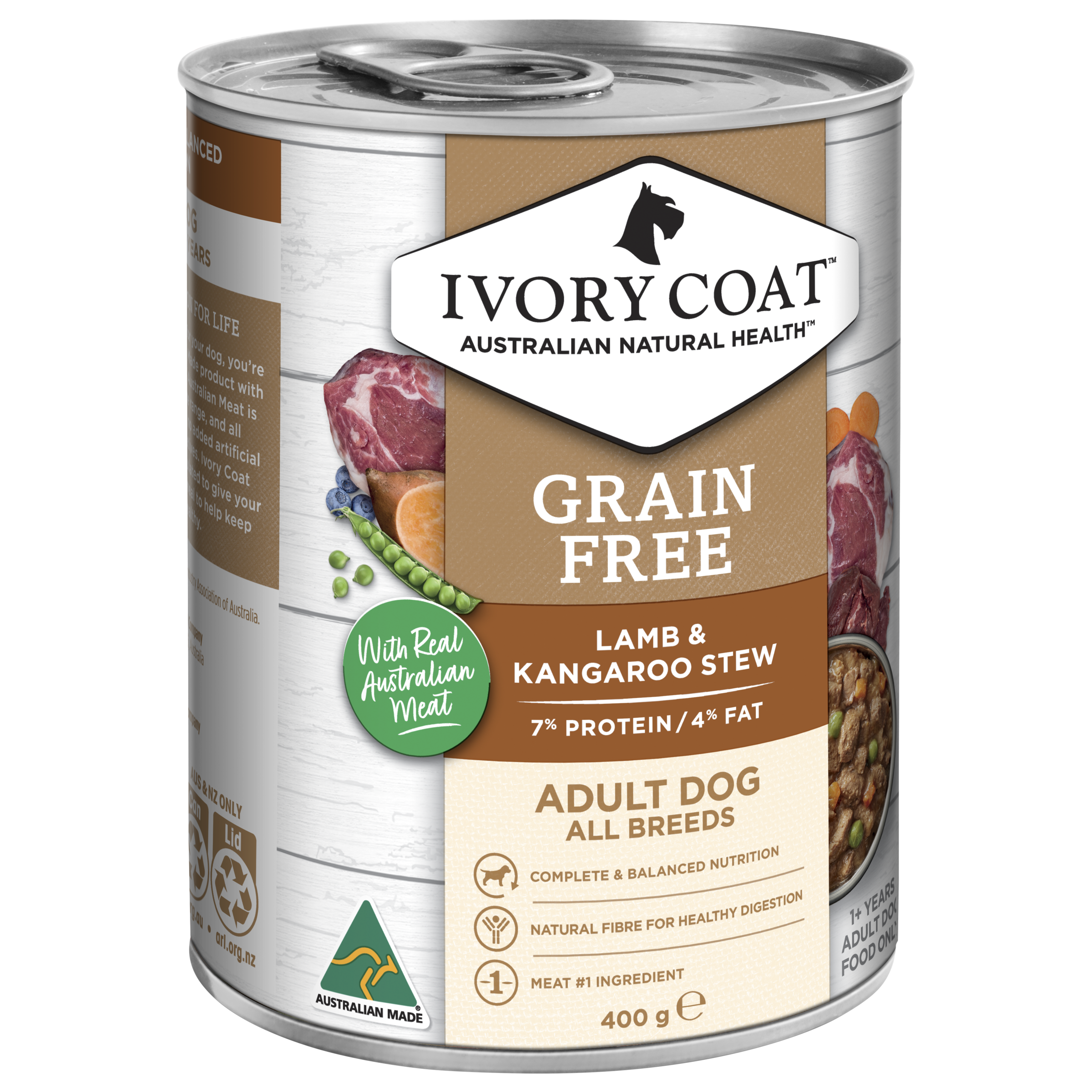 Ivory Coat Grain Free Adult Wet Dog Food Lamb & Kangaroo Stew product detail 1