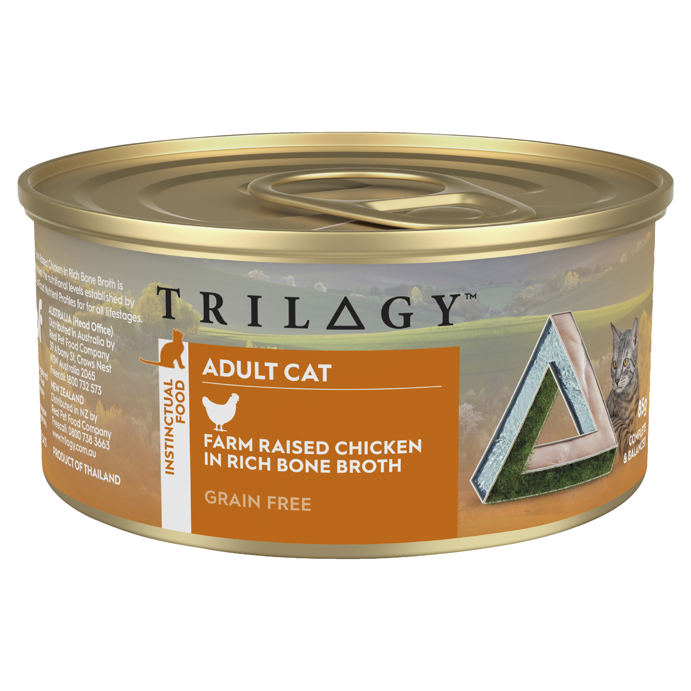 Trilogy Wet Adult Cat Food Farm Raised Chicken in Rich Bone Broth product detail 1
