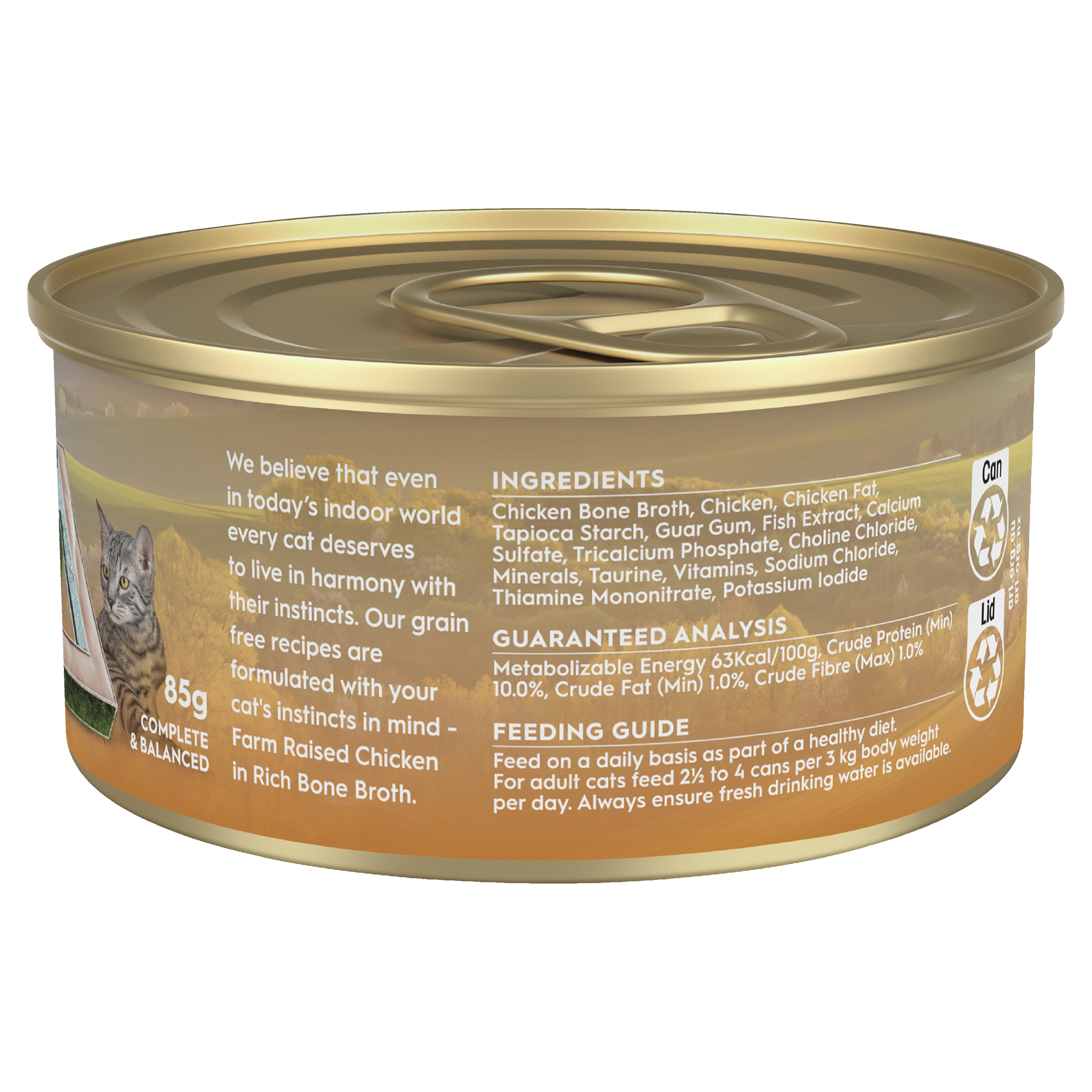 Trilogy Wet Adult Cat Food Farm Raised Chicken in Rich Bone Broth product detail 2