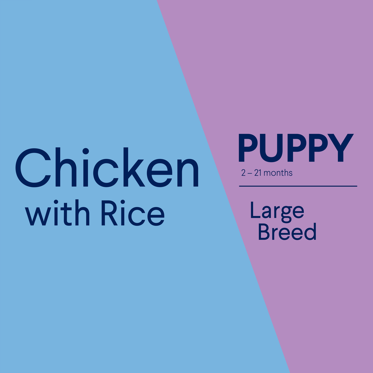 ADVANCE Puppy 2 to 21 months Large Breed Chicken with Rice pack banner graphic