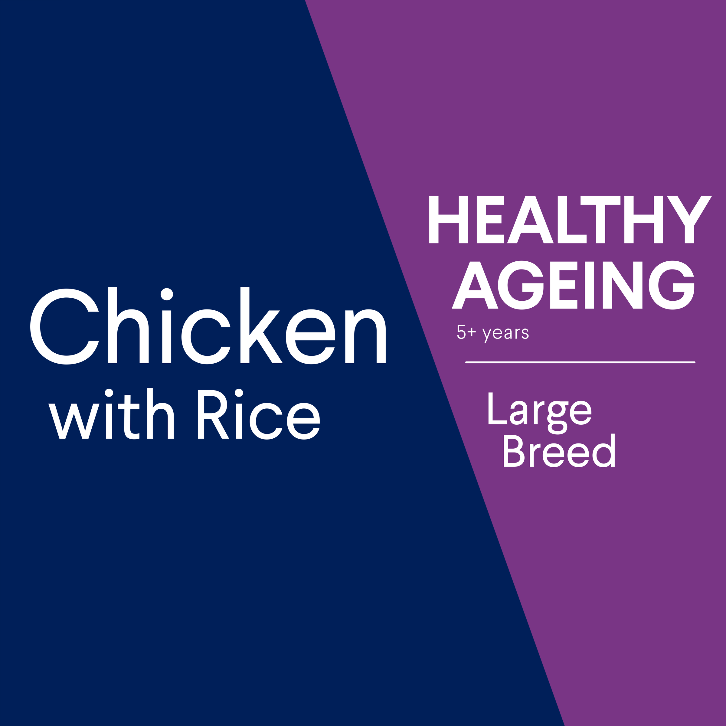 ADVANCE Healthy Ageing 5+ years Large Breed Chicken with Rice pack banner graphic