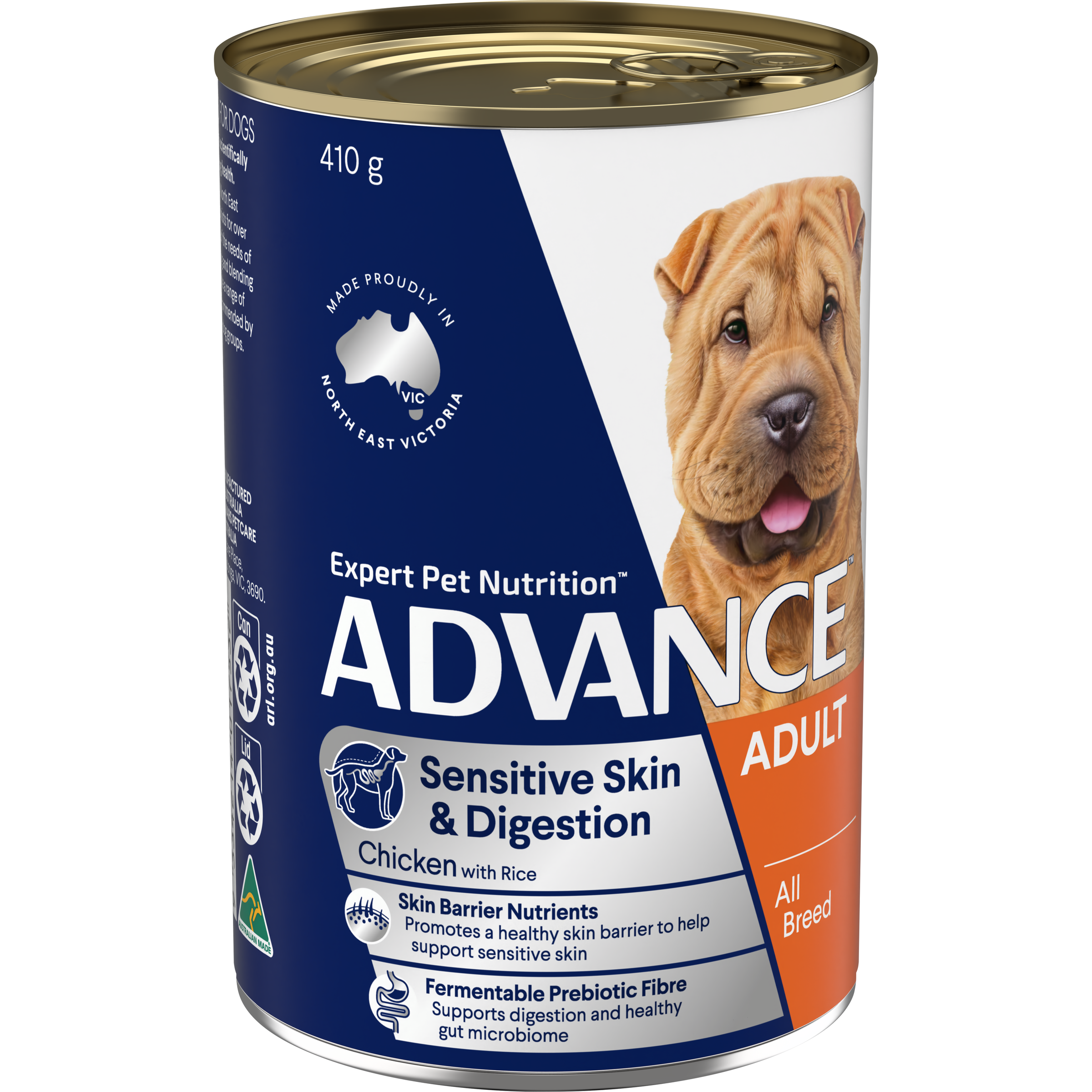 ADVANCE Sensitive Skin & Digestion Adult Wet Dog Food Chicken with Rice 410g/700g pack