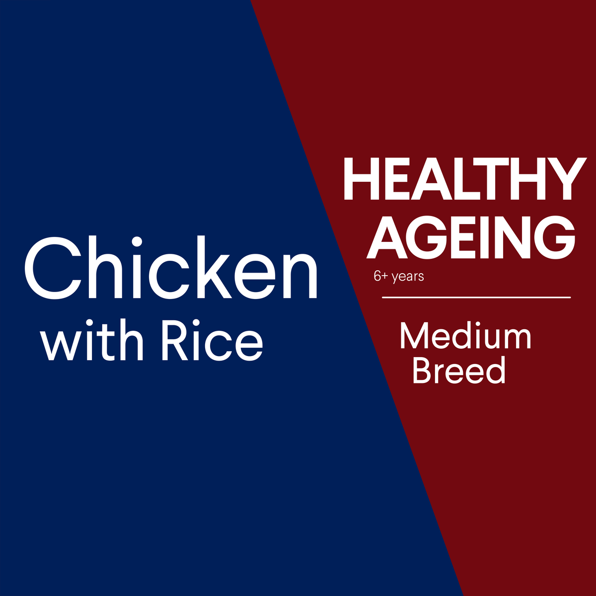 ADVANCE Healthy Ageing Medium Breed Chicken with Rice pack banner graphic