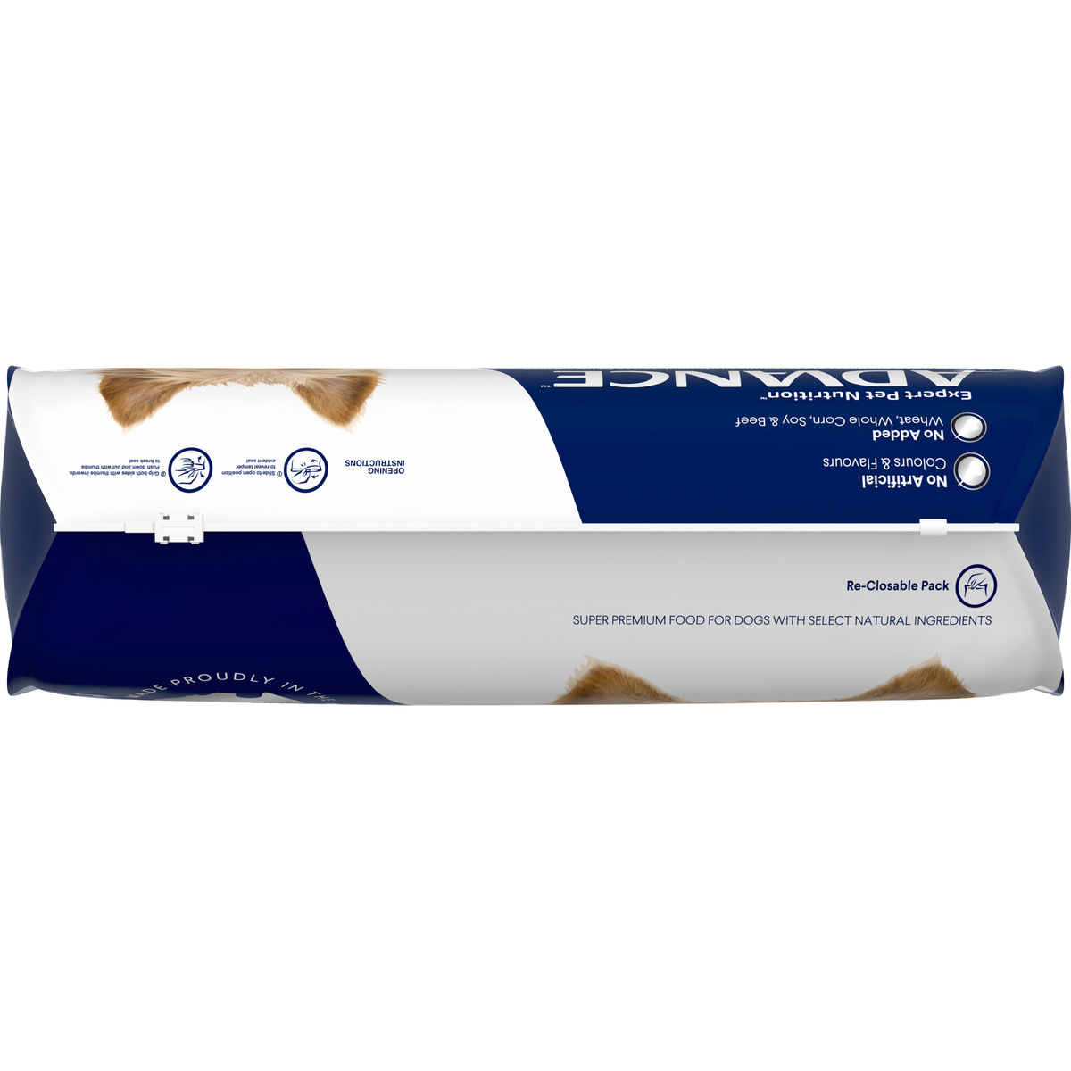 Top of the ADVANCE Adult Small Breed Lamb with Rice dry dog food bag