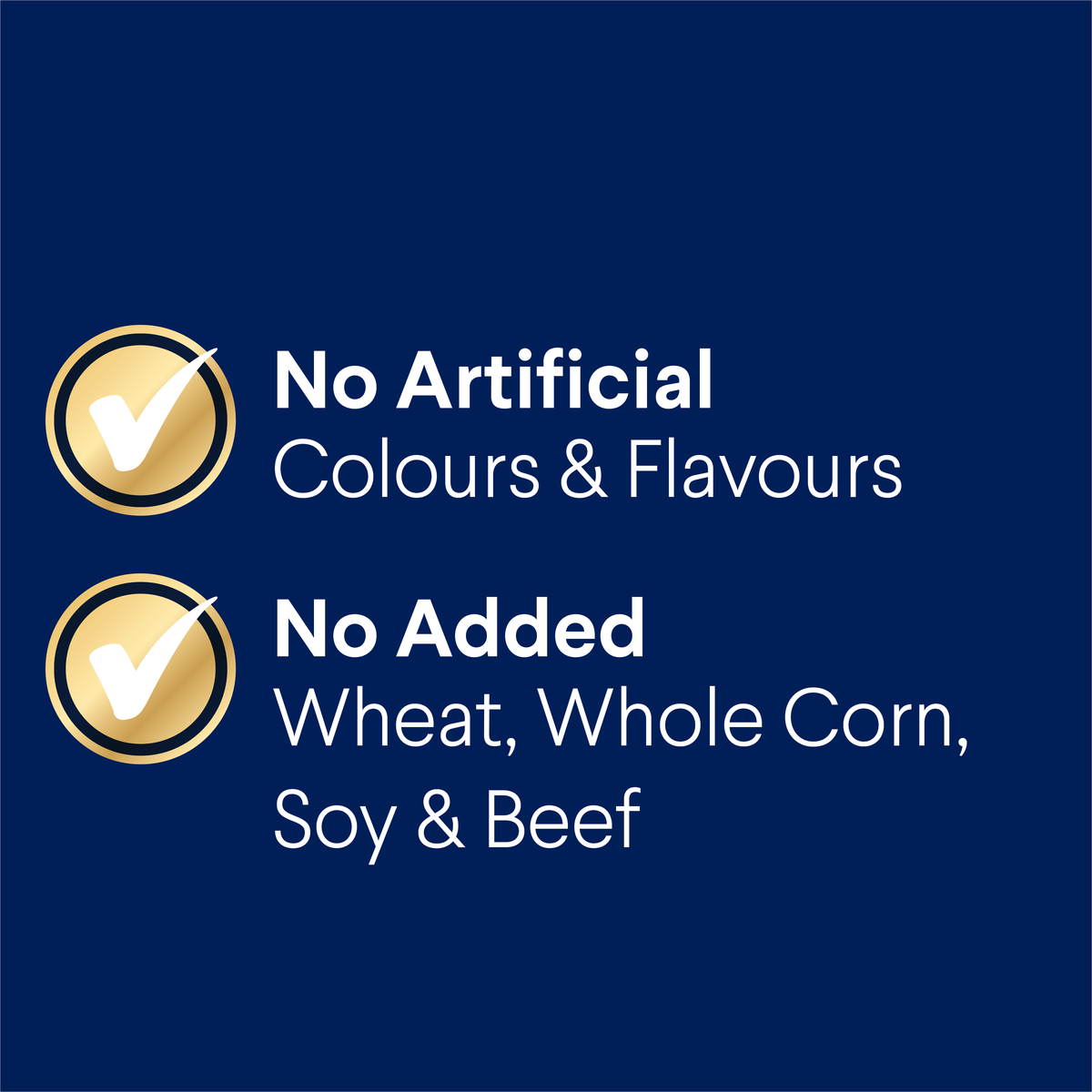 ADVANCE Maltese Crosses claims: no artificial colours or flavours, no added wheat, corn, soy or beef