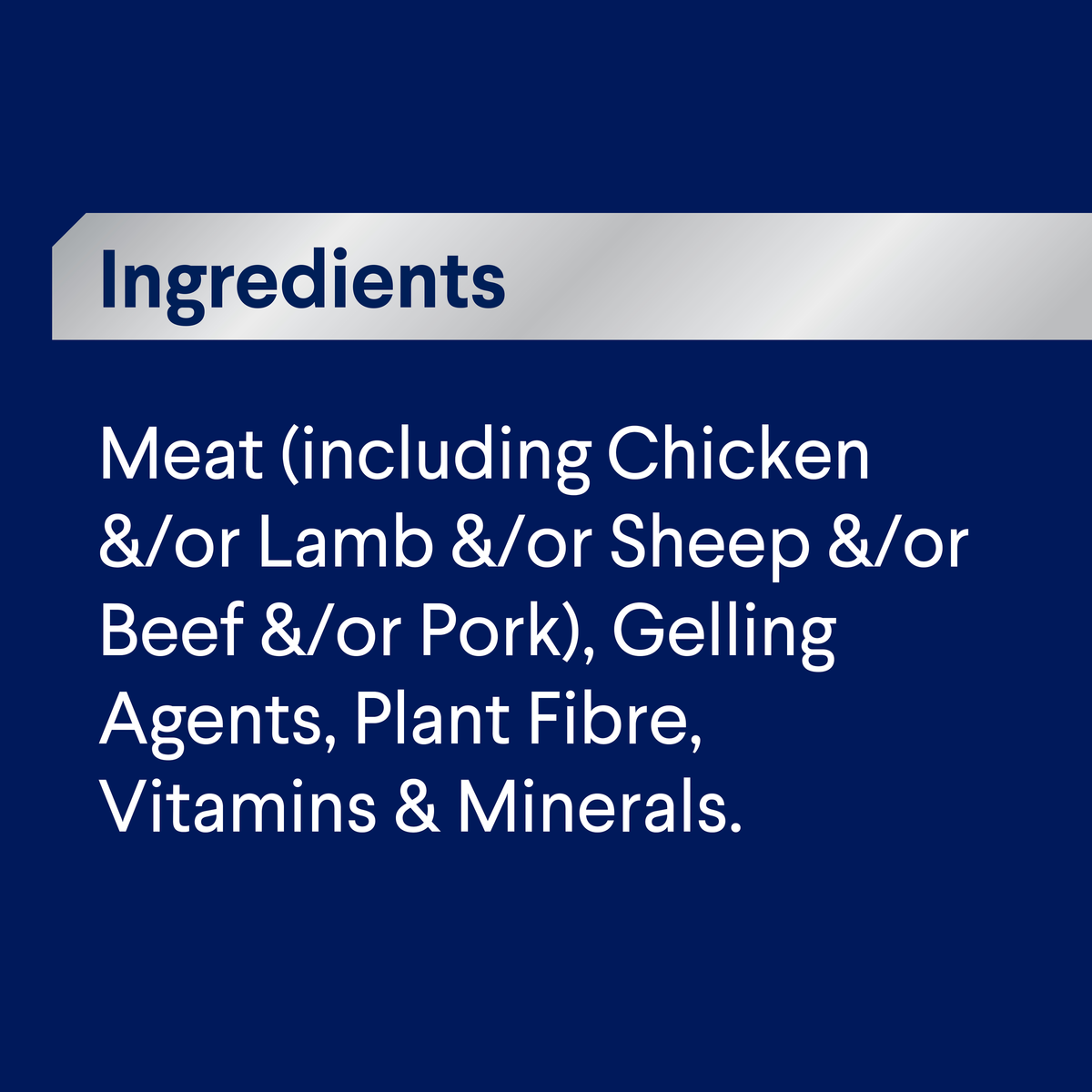 ADVANCE Adult with Lamb ingredients panel