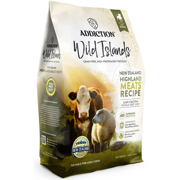 ADDICTION Wild Islands Highland Meats Grass-Fed Beef & Lamb Recipe Dry Dog Food