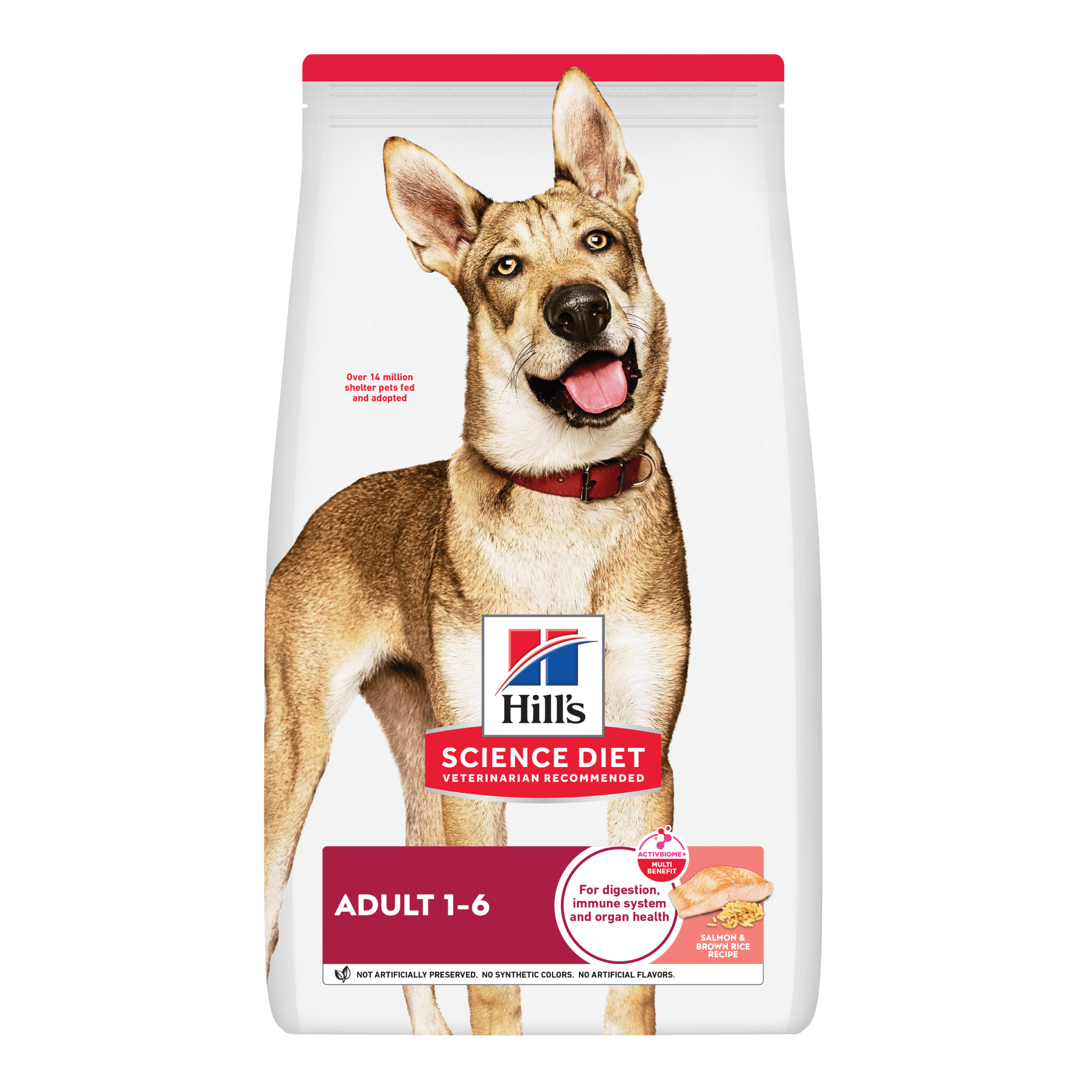 Hill's Science Diet Adult Salmon & Brown Rice Dry Dog Food front of pack