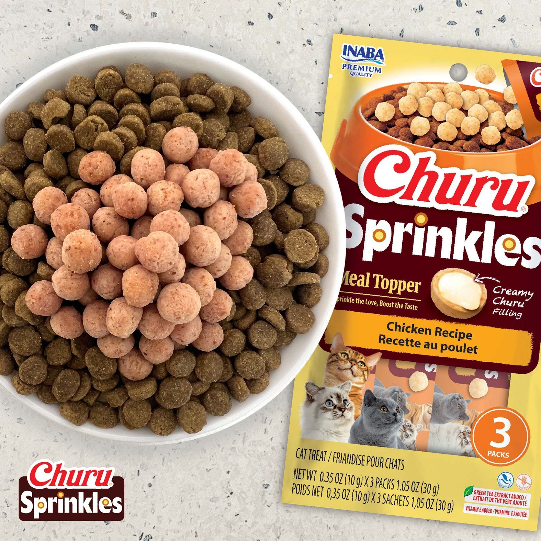 Inaba Cat Treat Churu Sprinkles Meal Topper Chicken with Dashi
