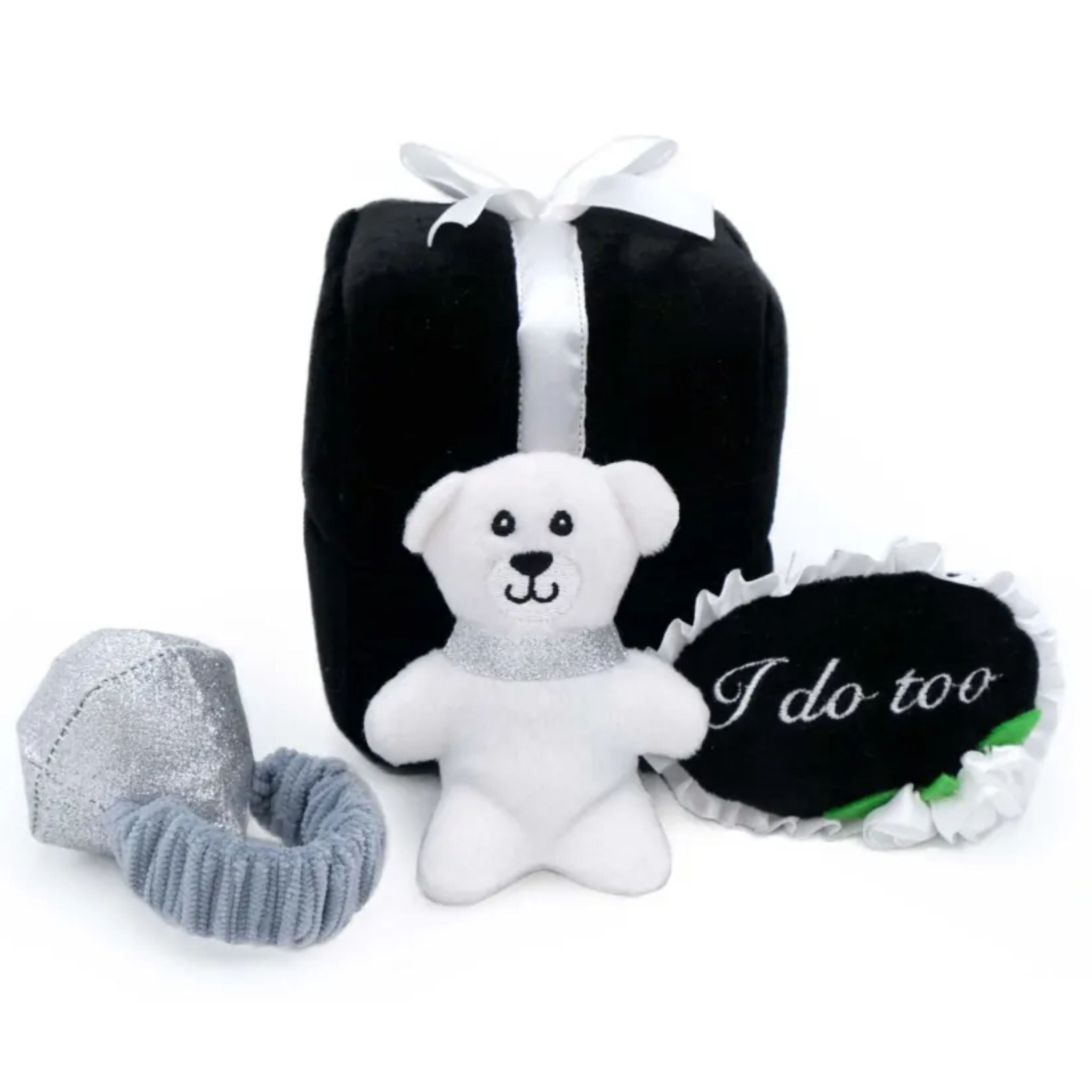 Zippy Paws Dog Toys Interactive Burrow - Wedding Ring Box with 3 Toys