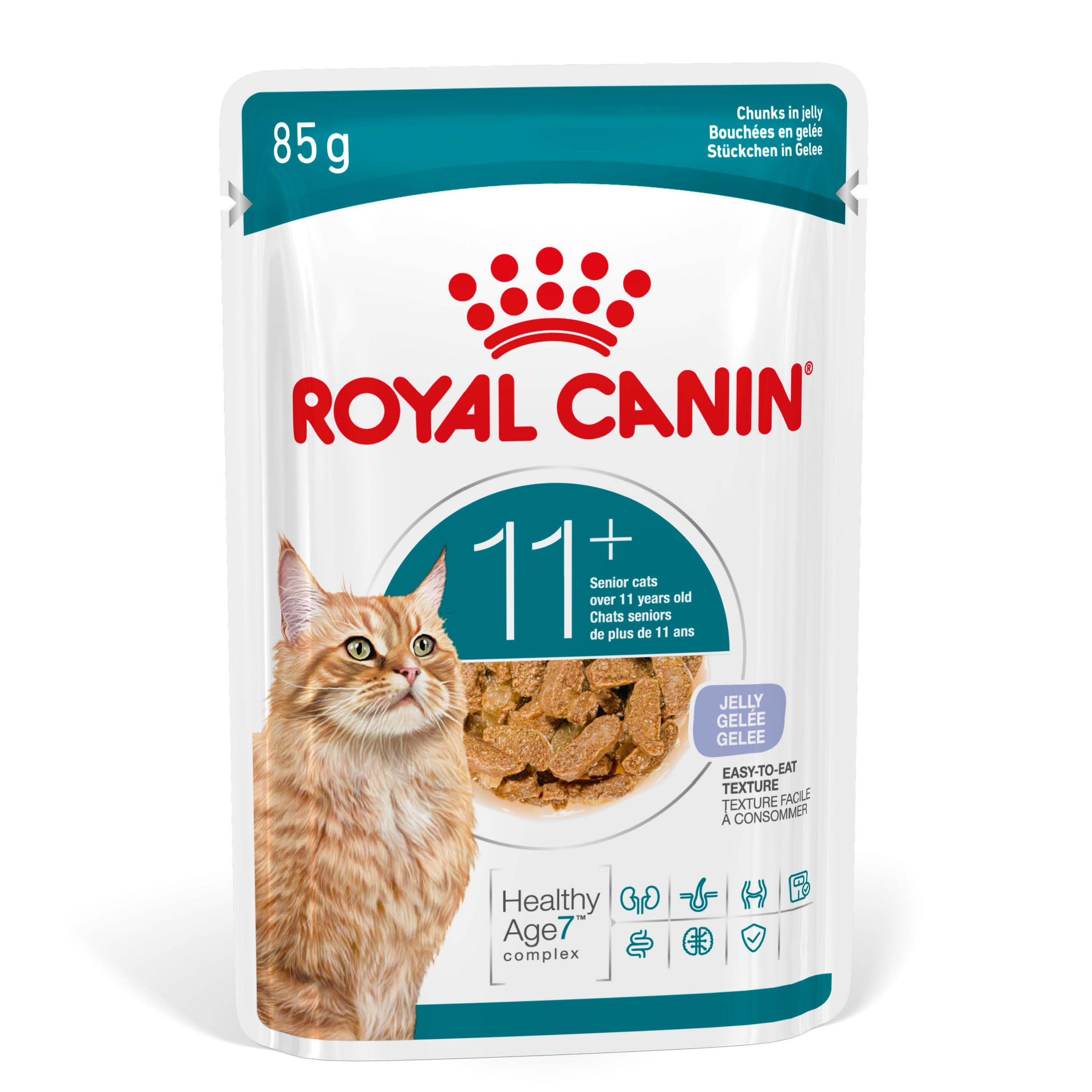 Royal Canin Ageing 11+ Jelly Wet Cat Food front of pack