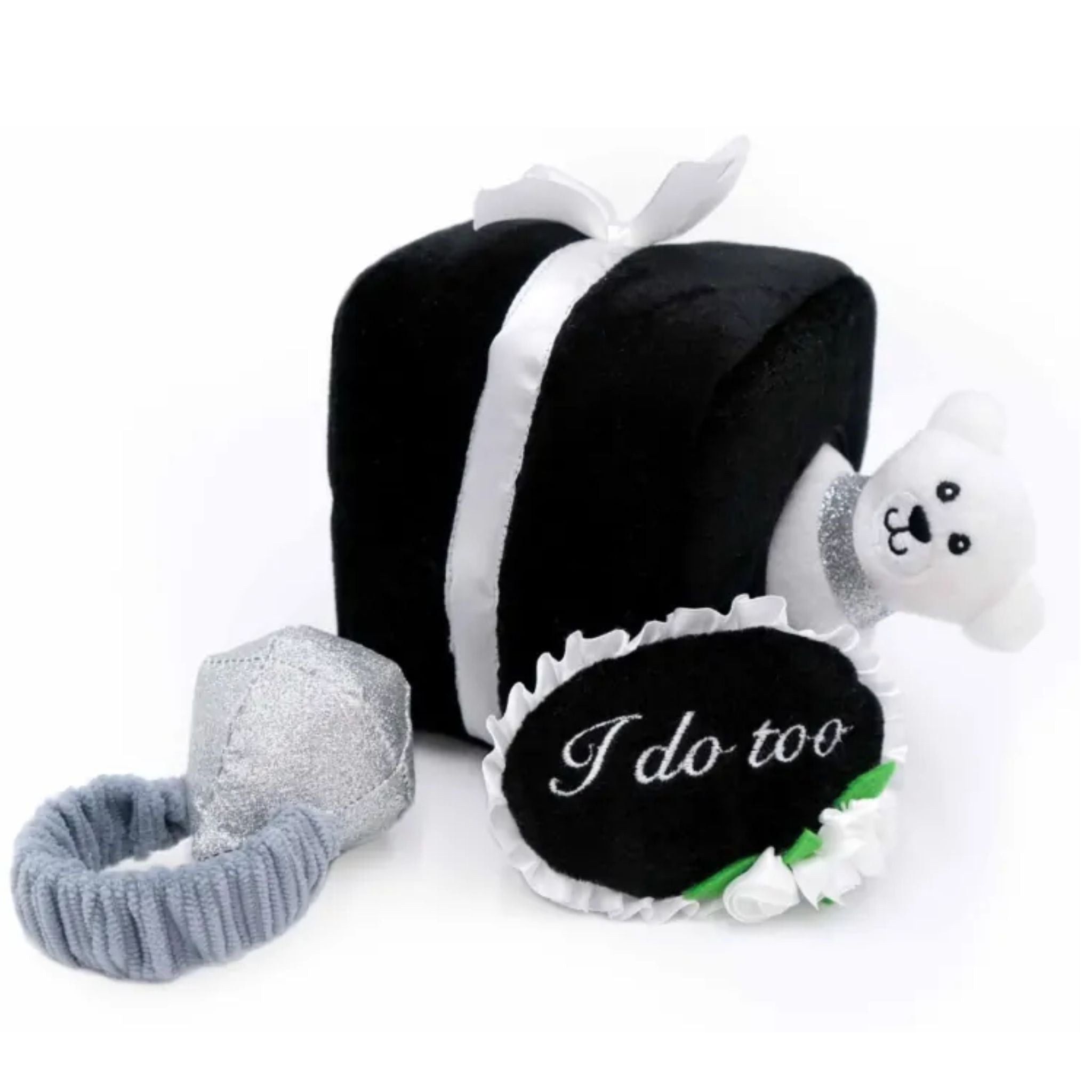 Zippy Paws Dog Toys Interactive Burrow - Wedding Ring Box with 3 Toys