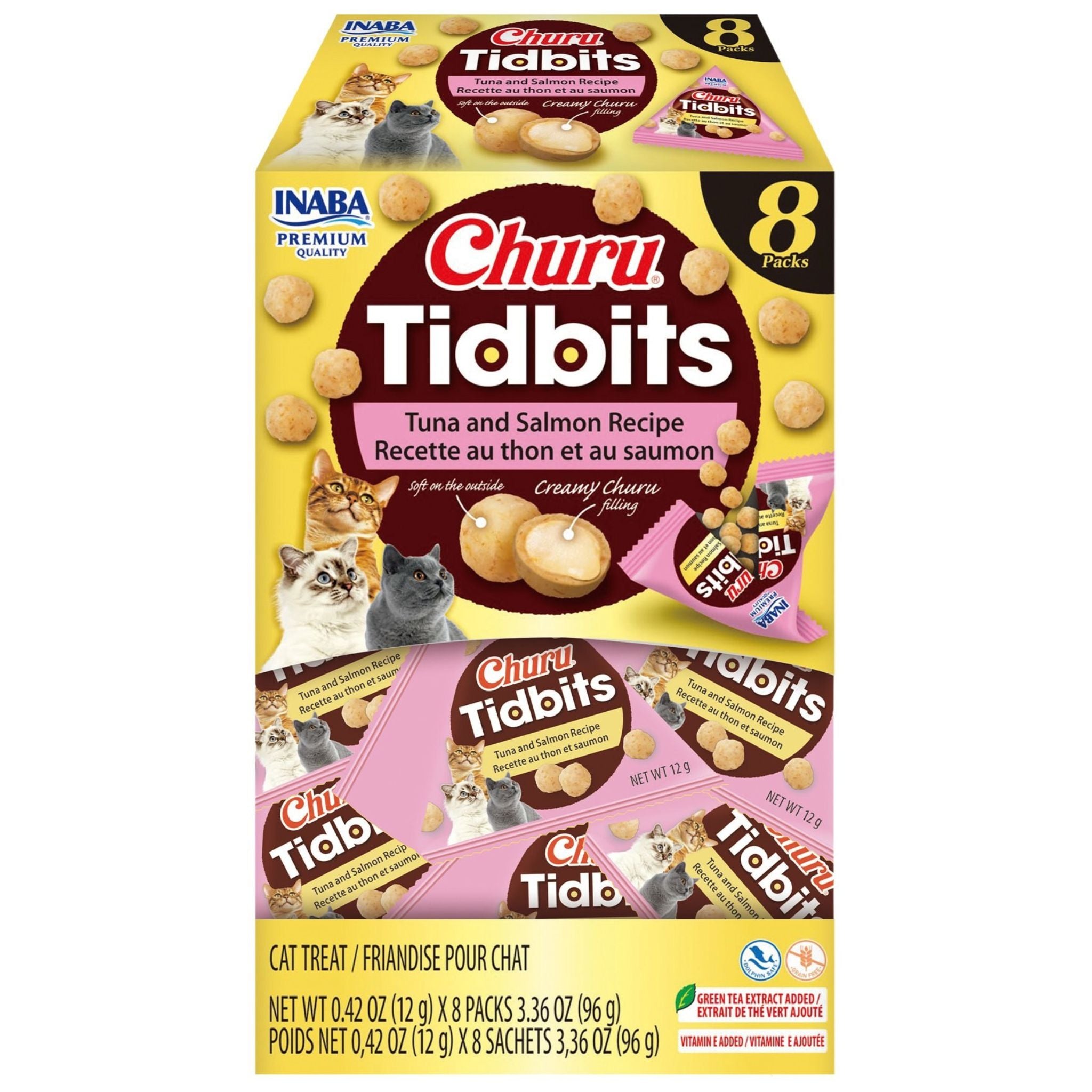 Inaba Cat Treat Churu Tidbits Tuna and Salmon