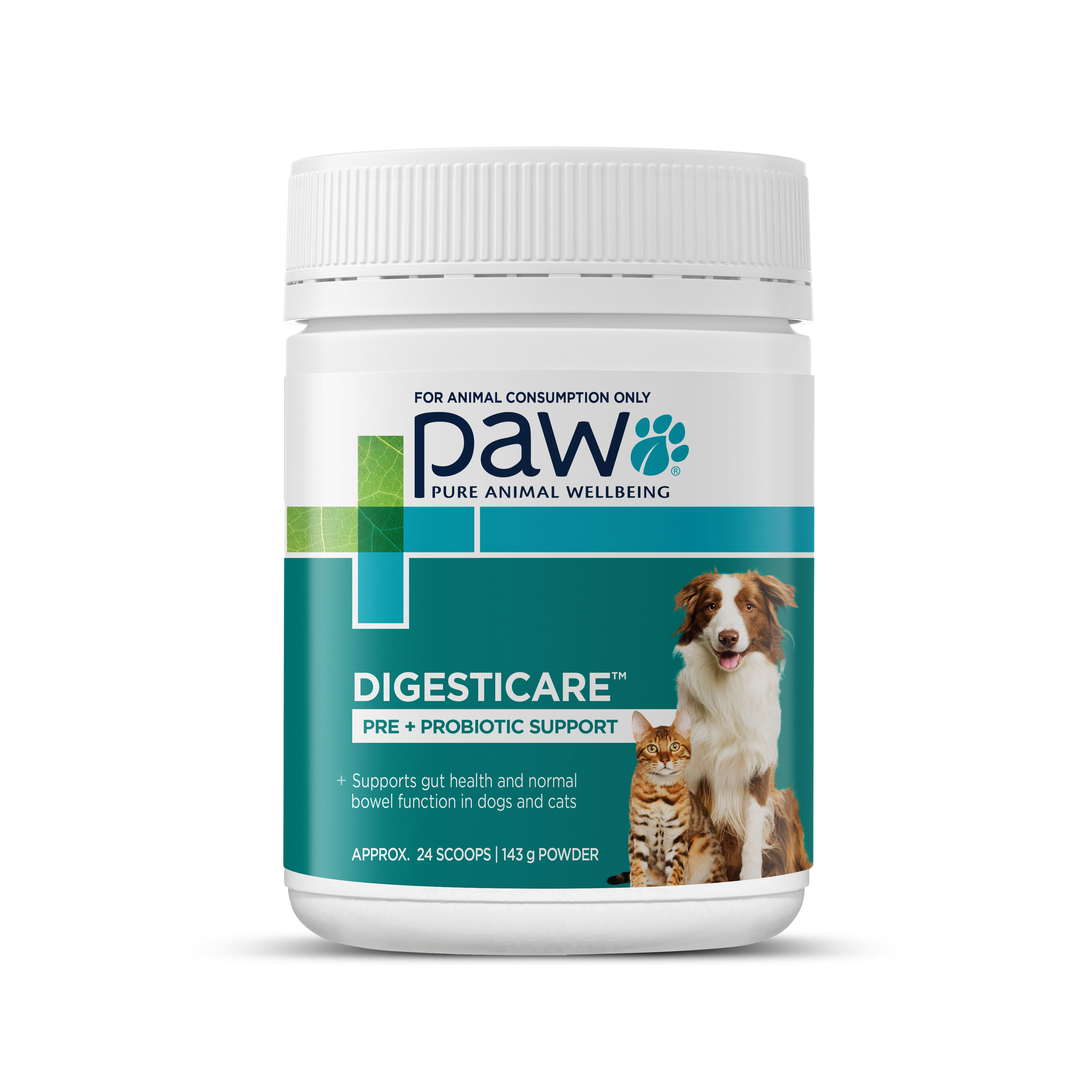Paw By Blackmores DigesticCare for Cats and Dogs front of pack