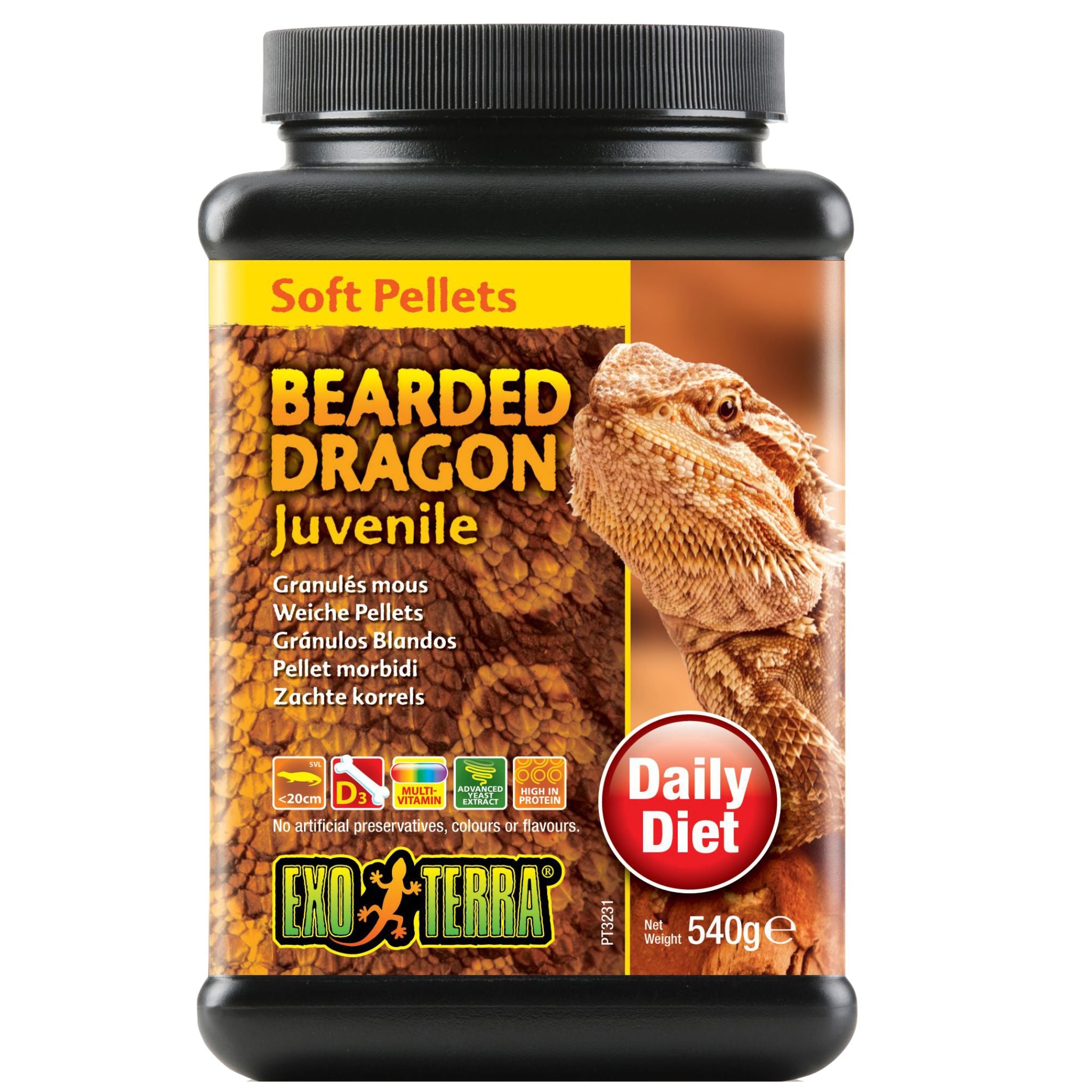 Exo Terra Bearded Dragon Food Juvenile Soft Pellets