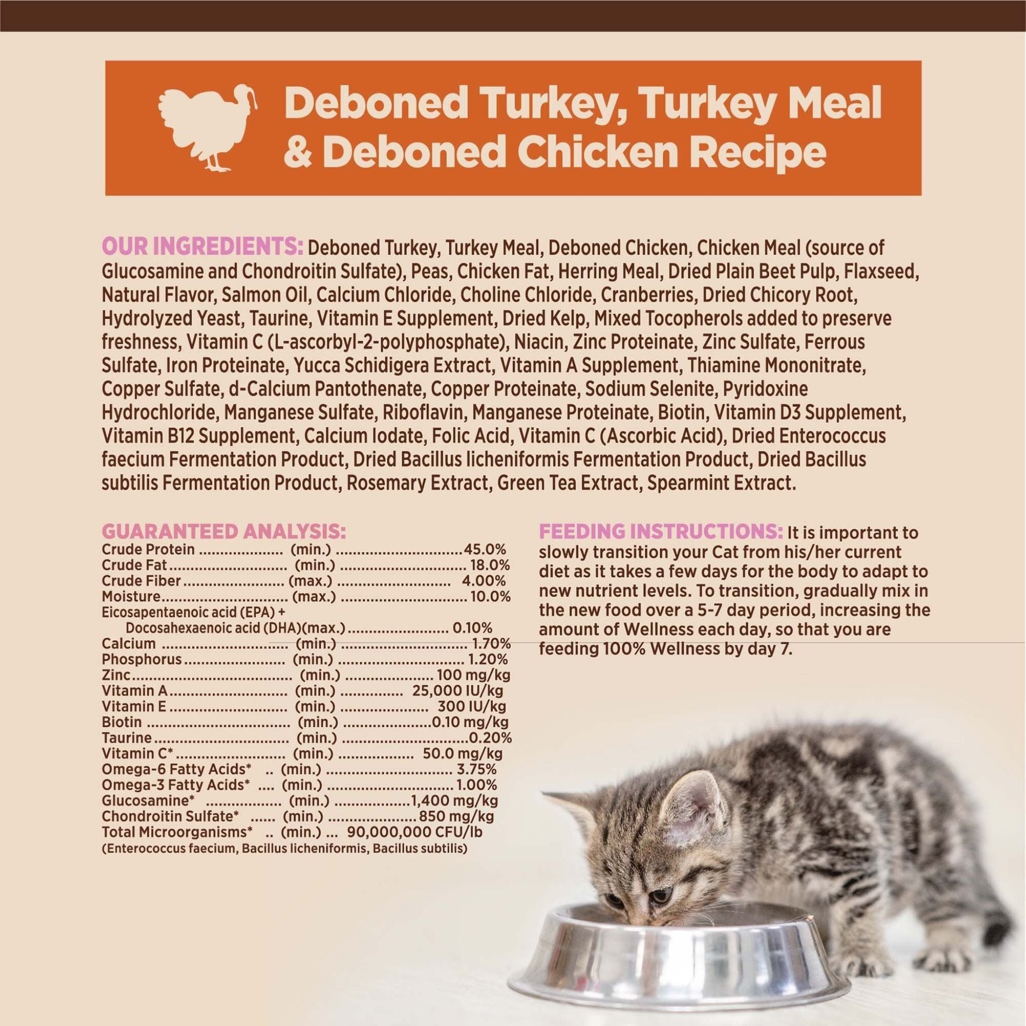Wellness Core Dry Cat Food Grain Free Kitten: Chicken & Turkey