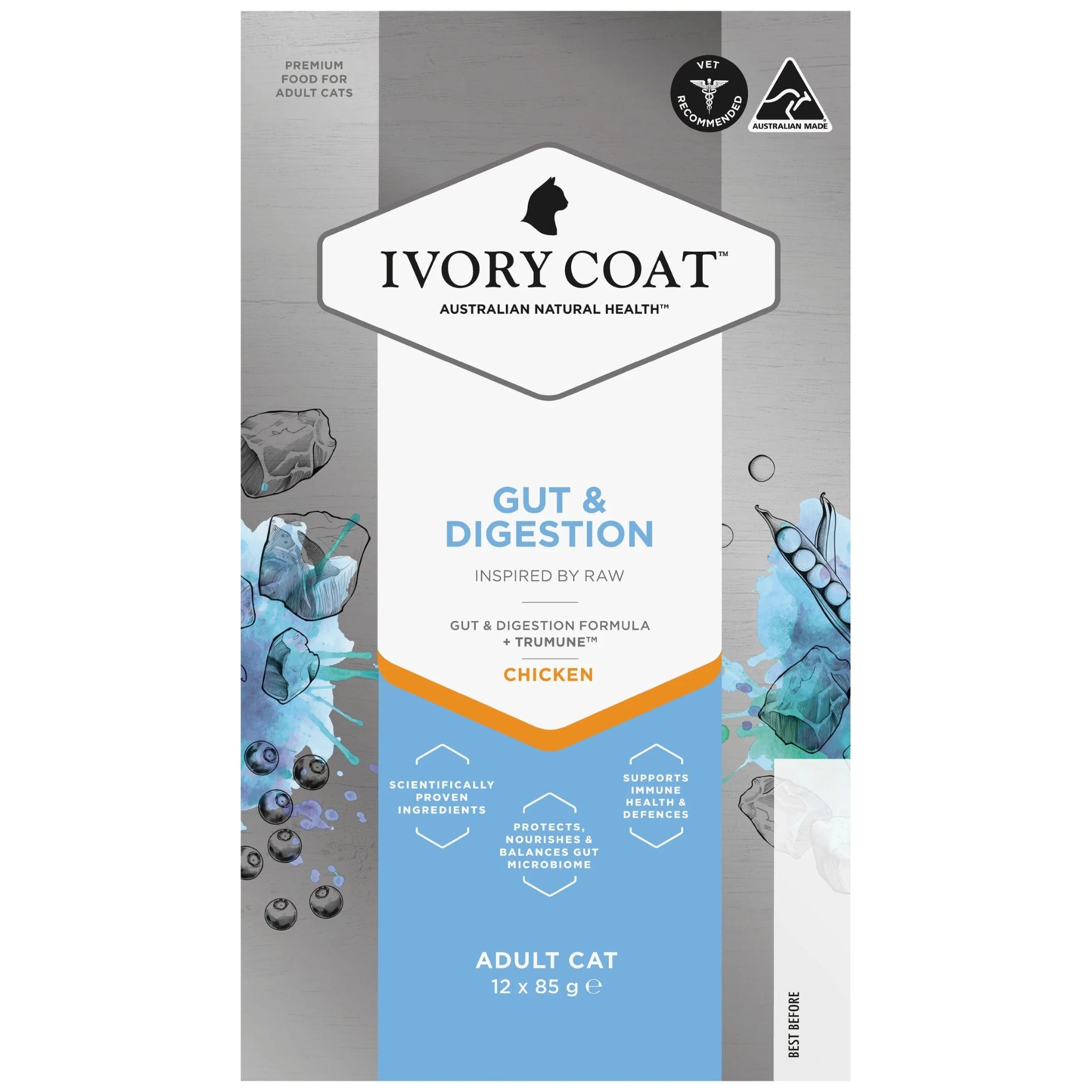 Ivory Coat Inspired By Raw Wet Cat Food Gut & Digestion