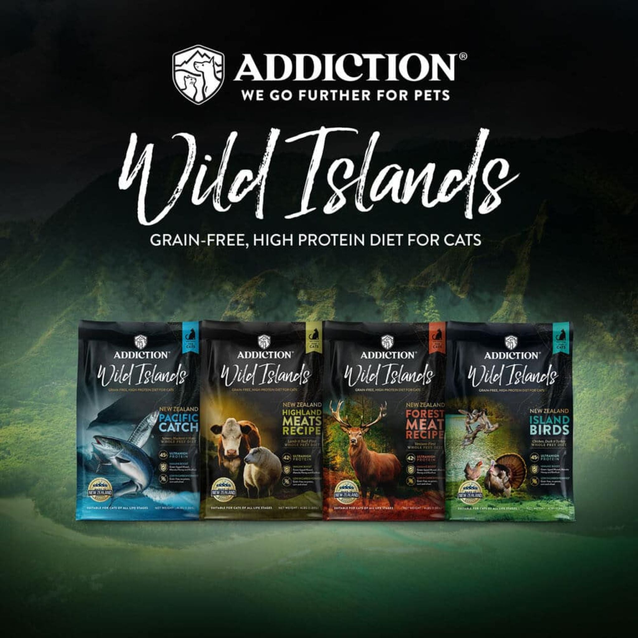 ADDICTION Wild Islands Island Birds Premium Duck Turkey & Chicken Dry Cat Food