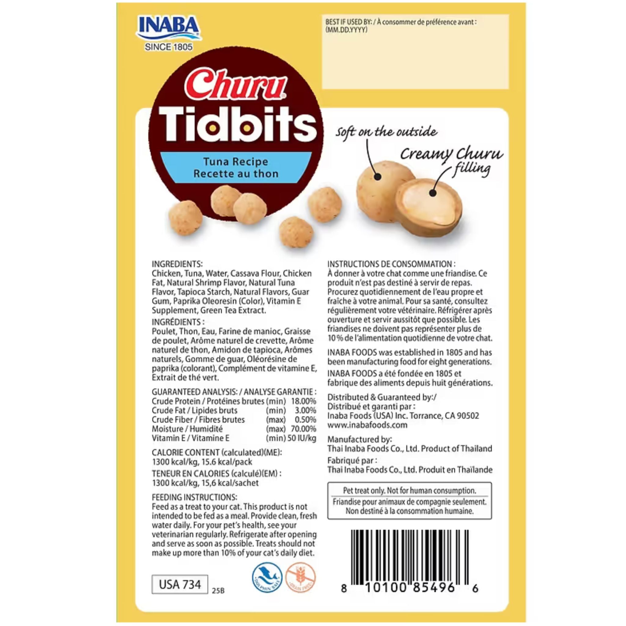 Inaba Cat Treat Churu Tidbits Tuna